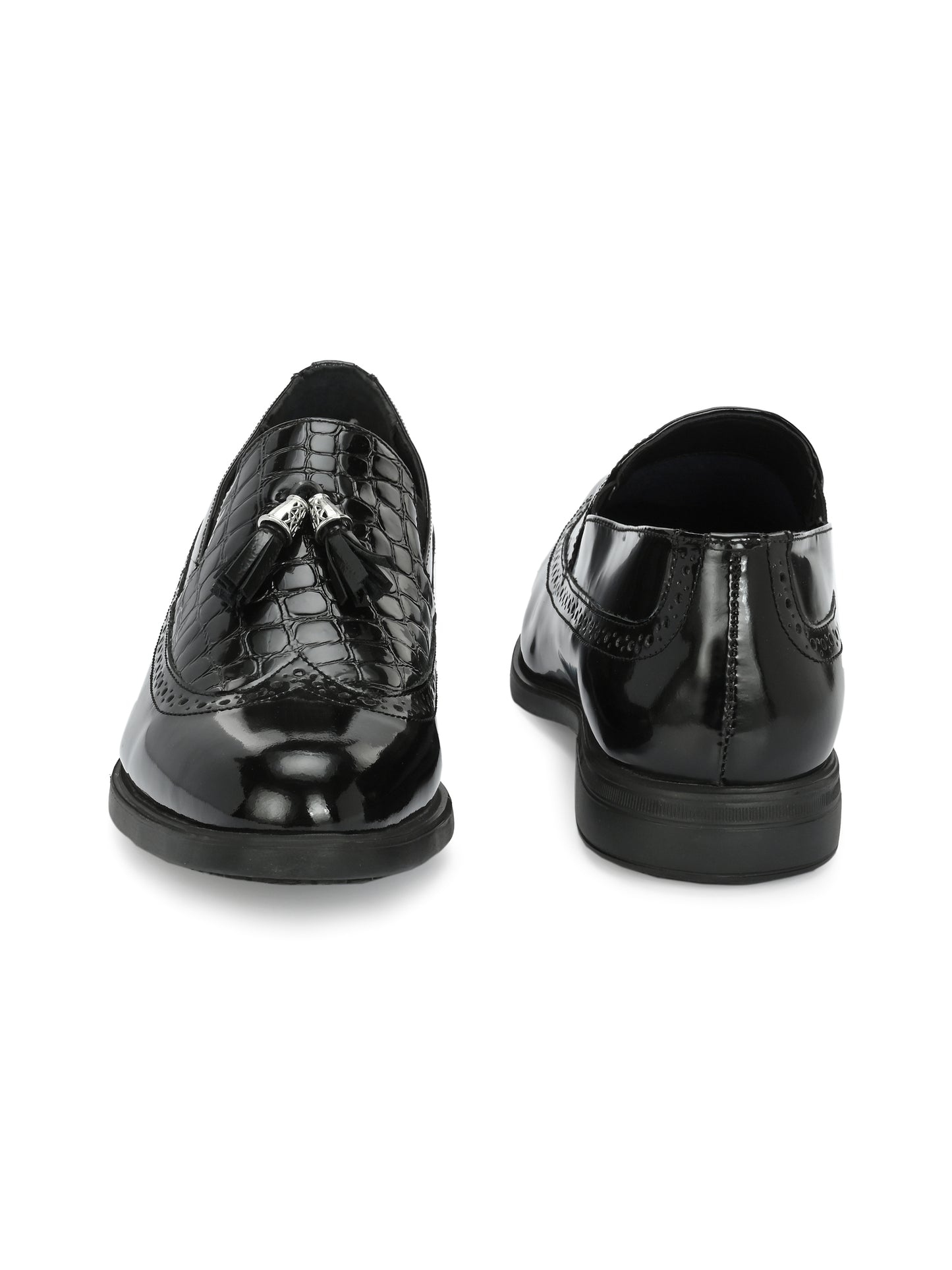 Dappo Black Formal Slip-on Shoes For Men