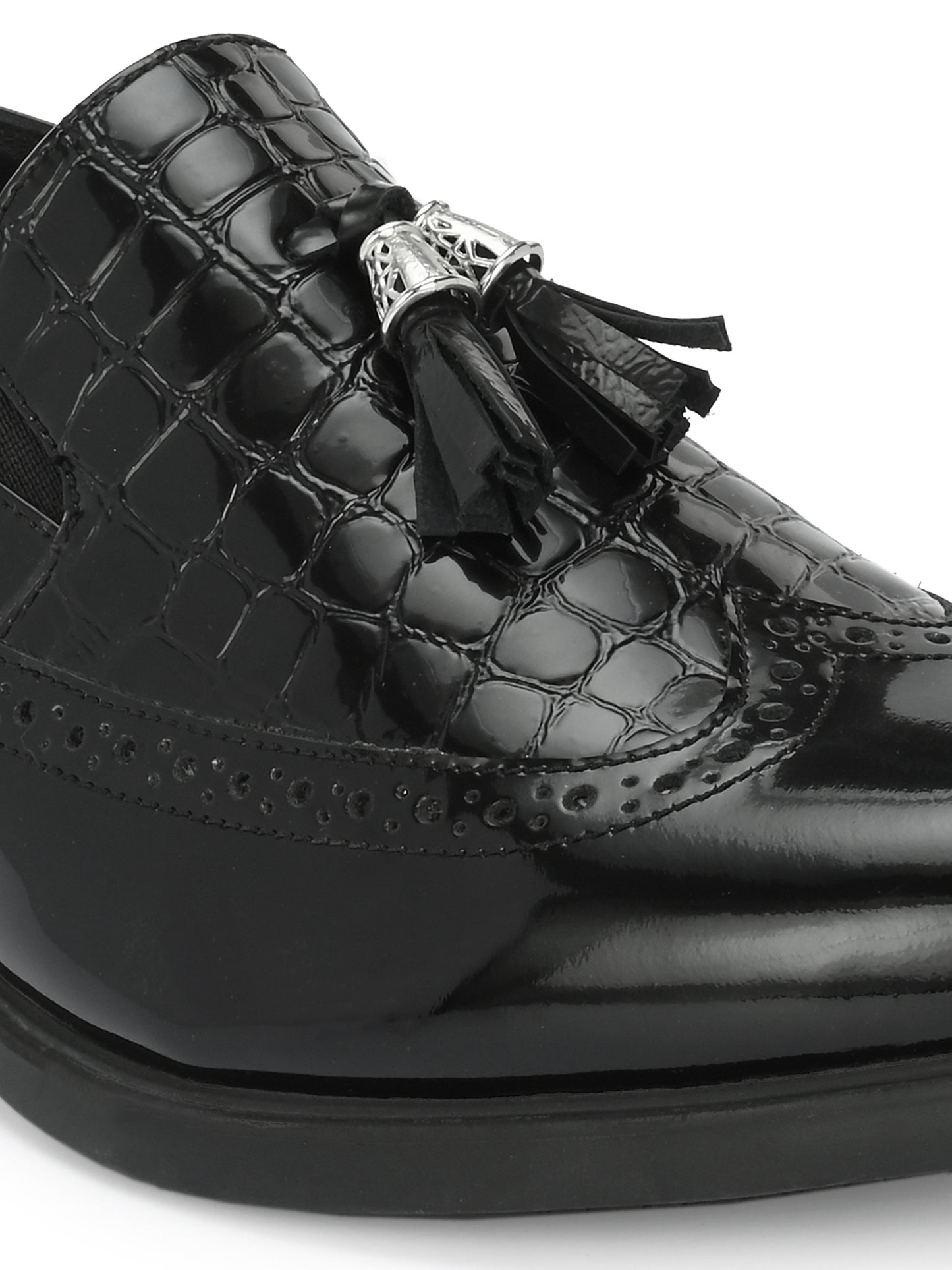 Dappo Black Formal Slip-on Shoes For Men