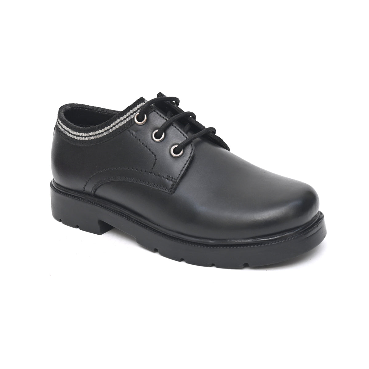 HARRY Genuine Leather Black Dual Size technology School Shoes for Boys