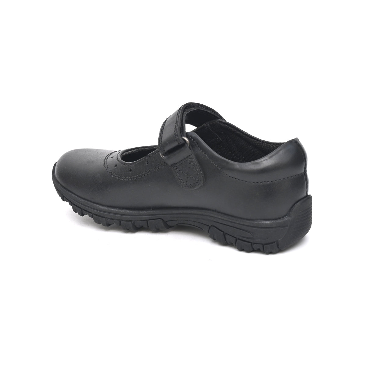 CLARA Genuine Leather Black Dual Size technology School Shoes