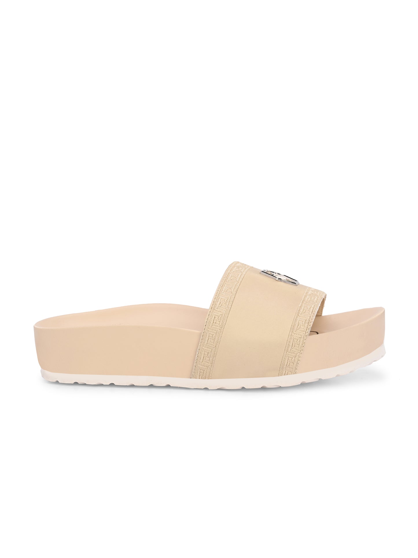 Kristen Beige Orthopedic Sliders For Women