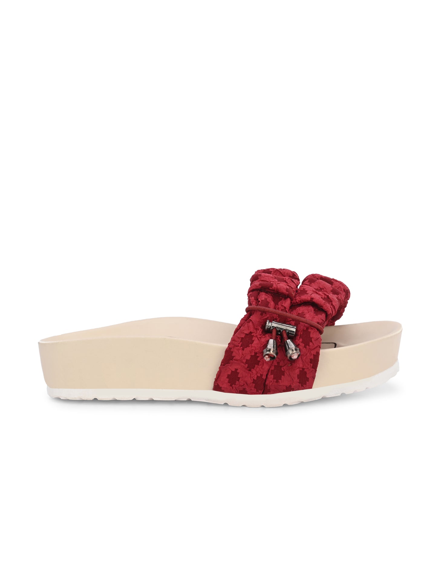 Sara Burgundy Orthopedic Sliders For Women