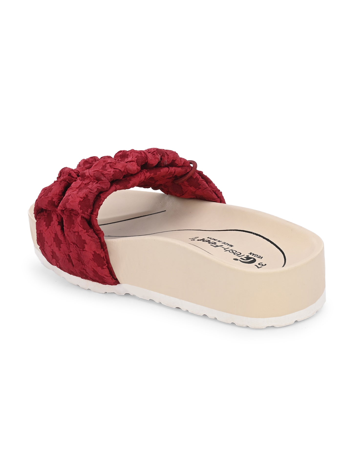 Sara Burgundy Orthopedic Sliders For Women