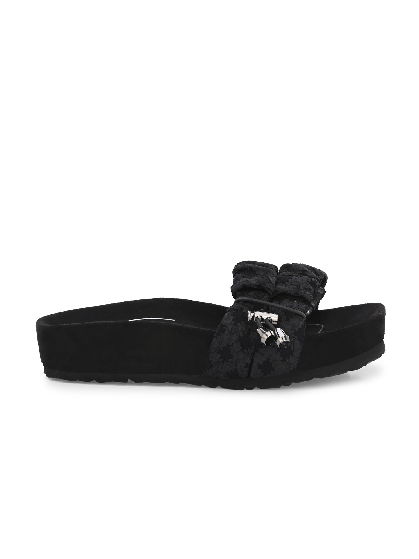 Sara Black Orthopedic Sliders For Women