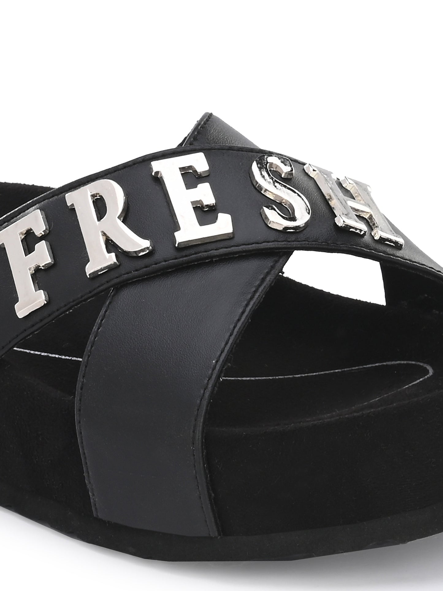 Bianca Black Orthopedic Sliders For Women