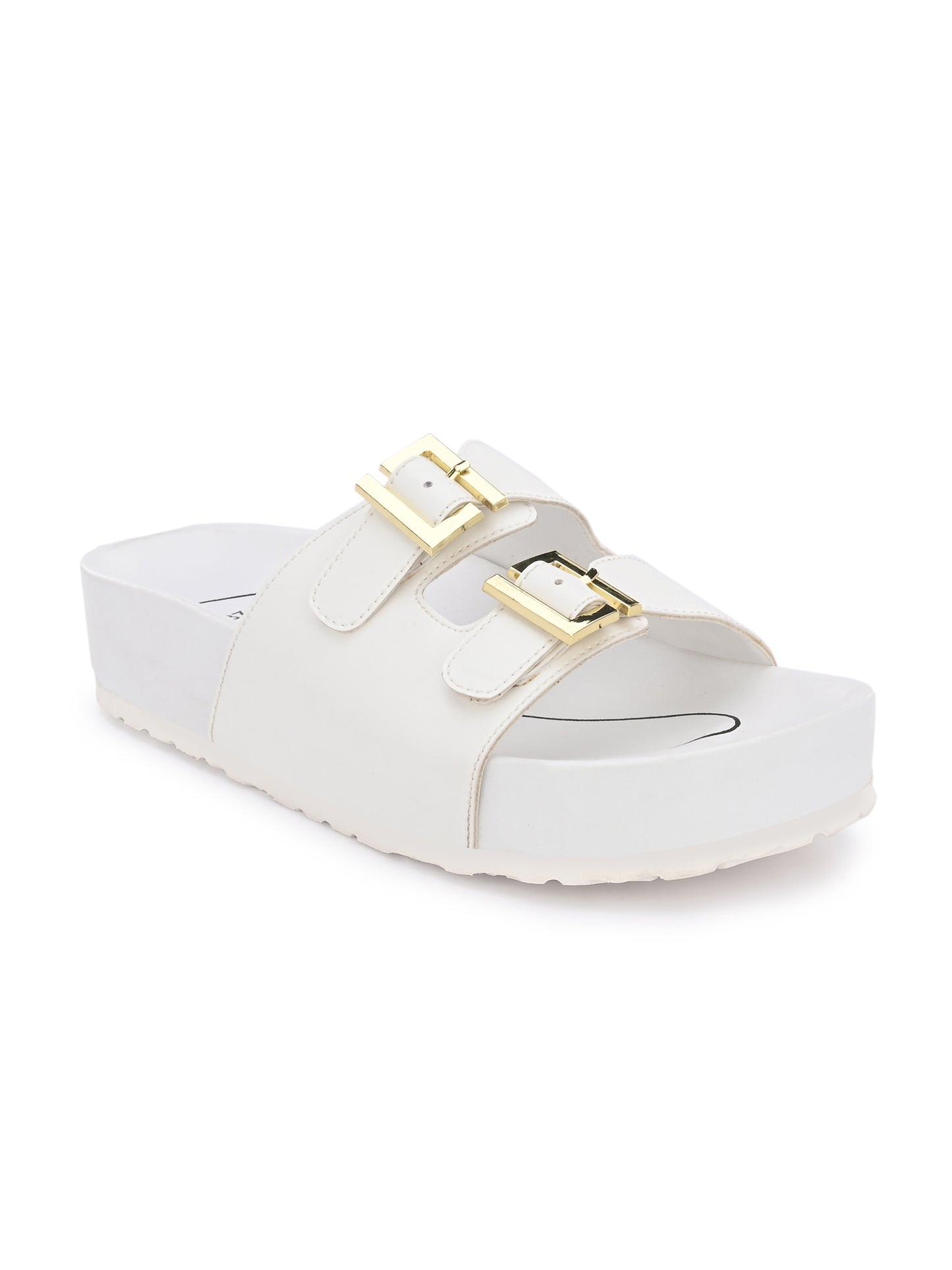 Michelle White Orthopedic Sliders For Women