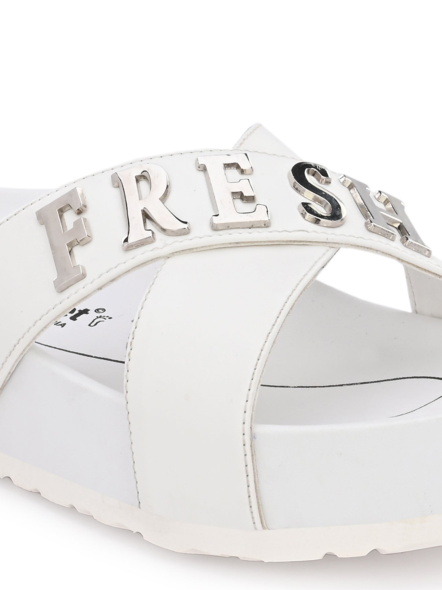 Bianca White Orthopedic Sliders For Women