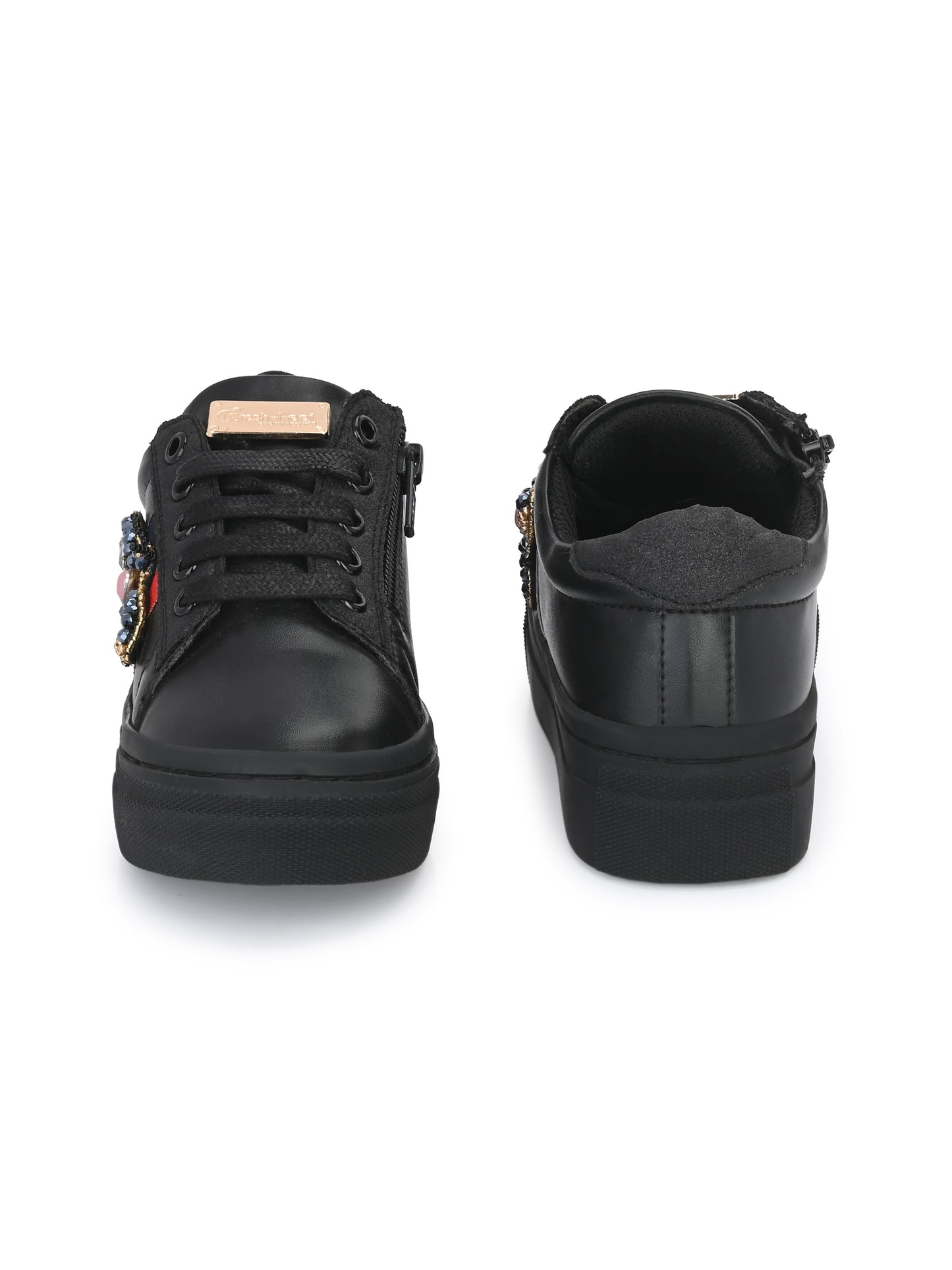 Nice Black Dual Size technology Shoes for Kids