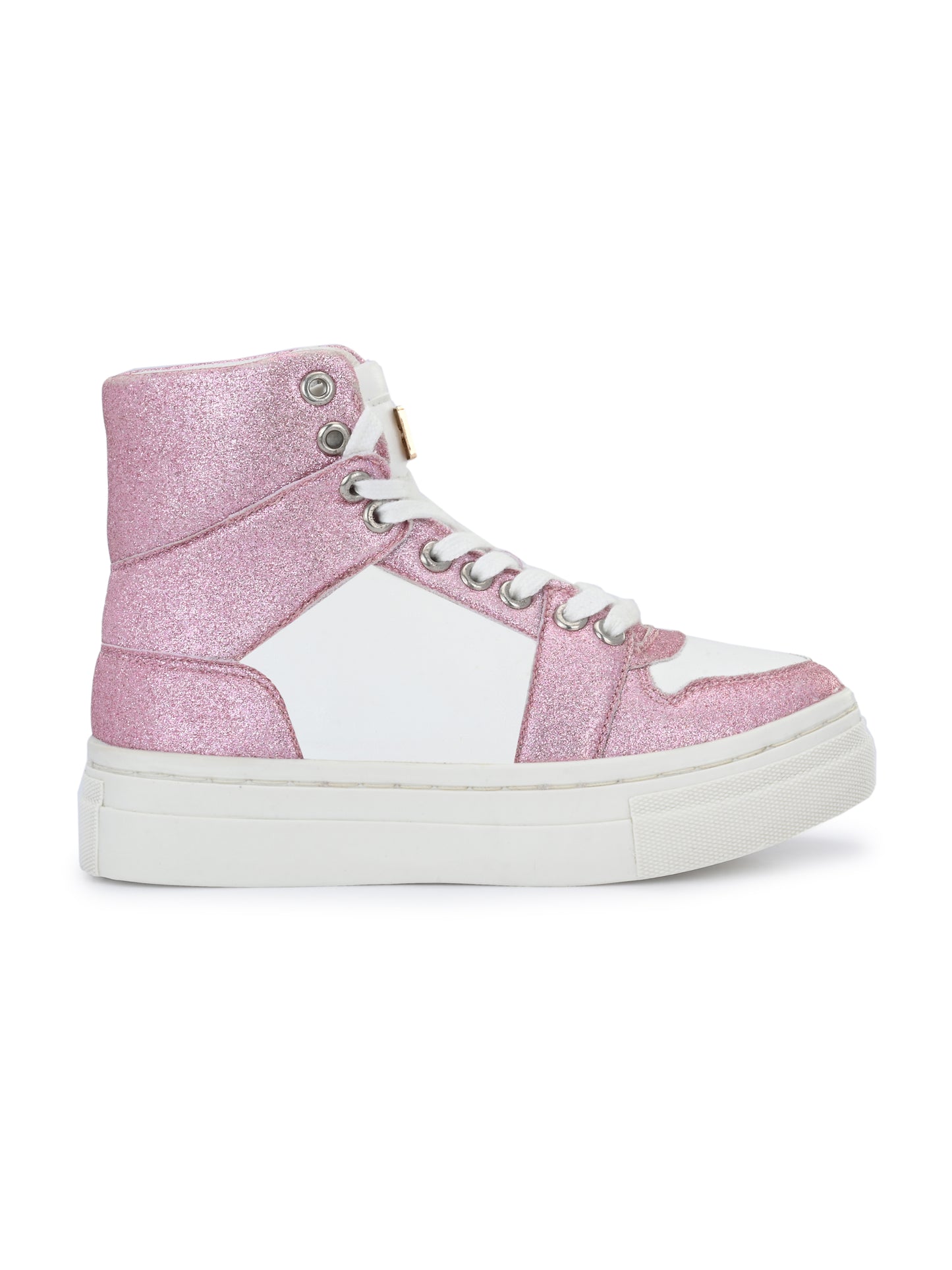 Nick Pink White Dual Size technology Shoes for Kids