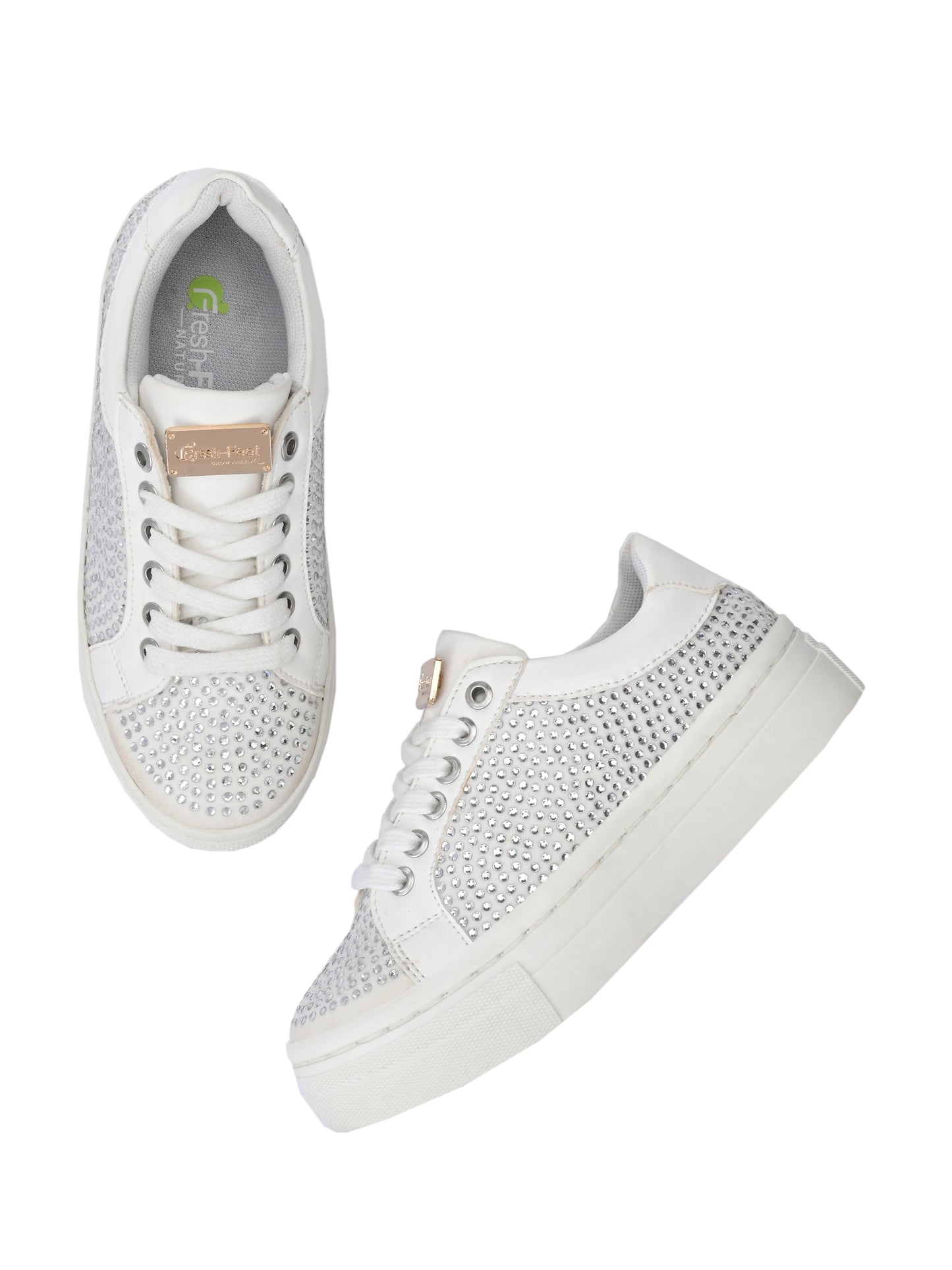 Nora White Dual Size technology Shoes for Kids