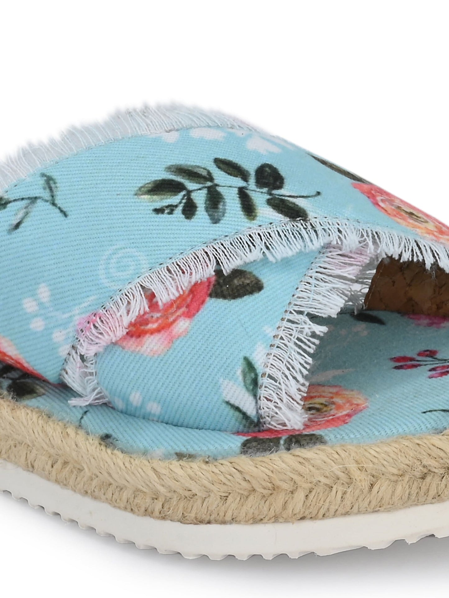 Mithali Floral Print Yoga Mat Sandals for Women
