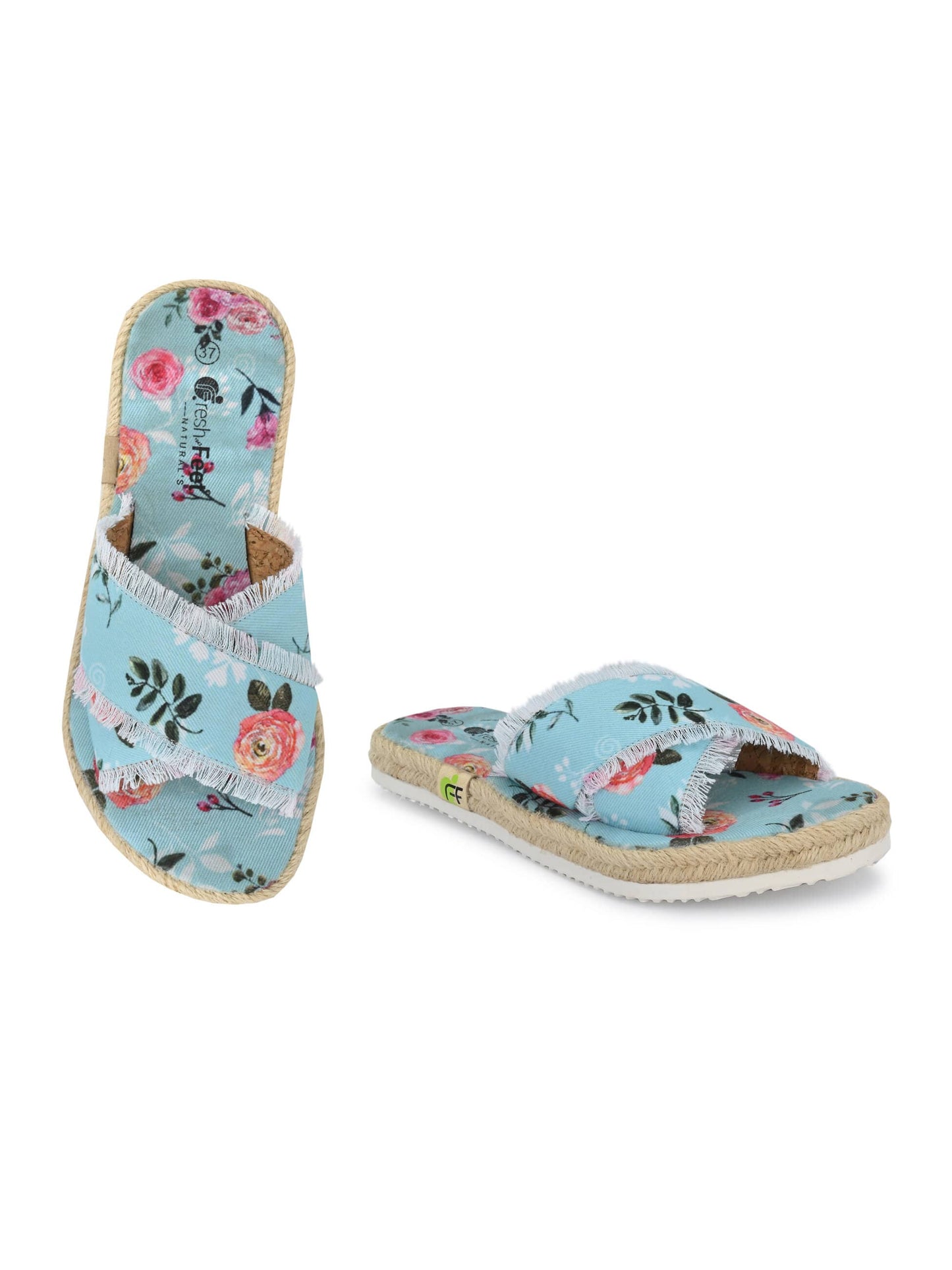 Mithali Floral Print Yoga Mat Sandals for Women