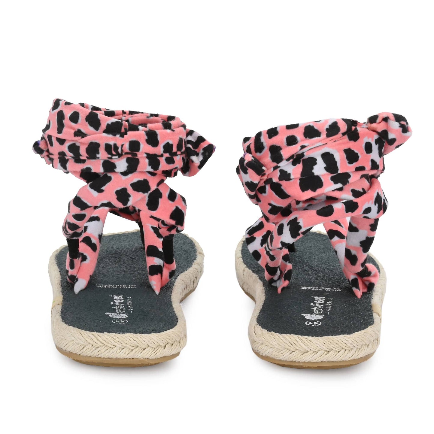 Saina Pale Leopard Print Yoga Mat Sandals for Women