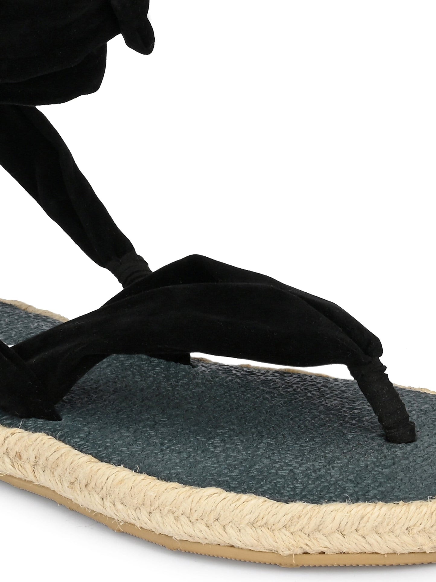 Saina Black Yoga Mat Sandals for Women