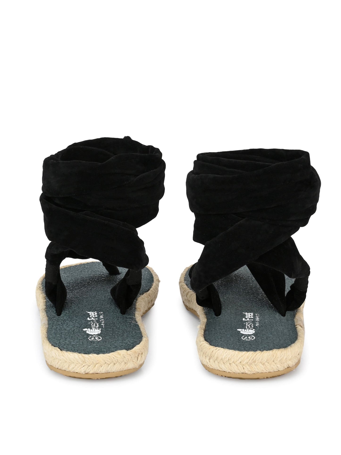Saina Black Yoga Mat Sandals for Women