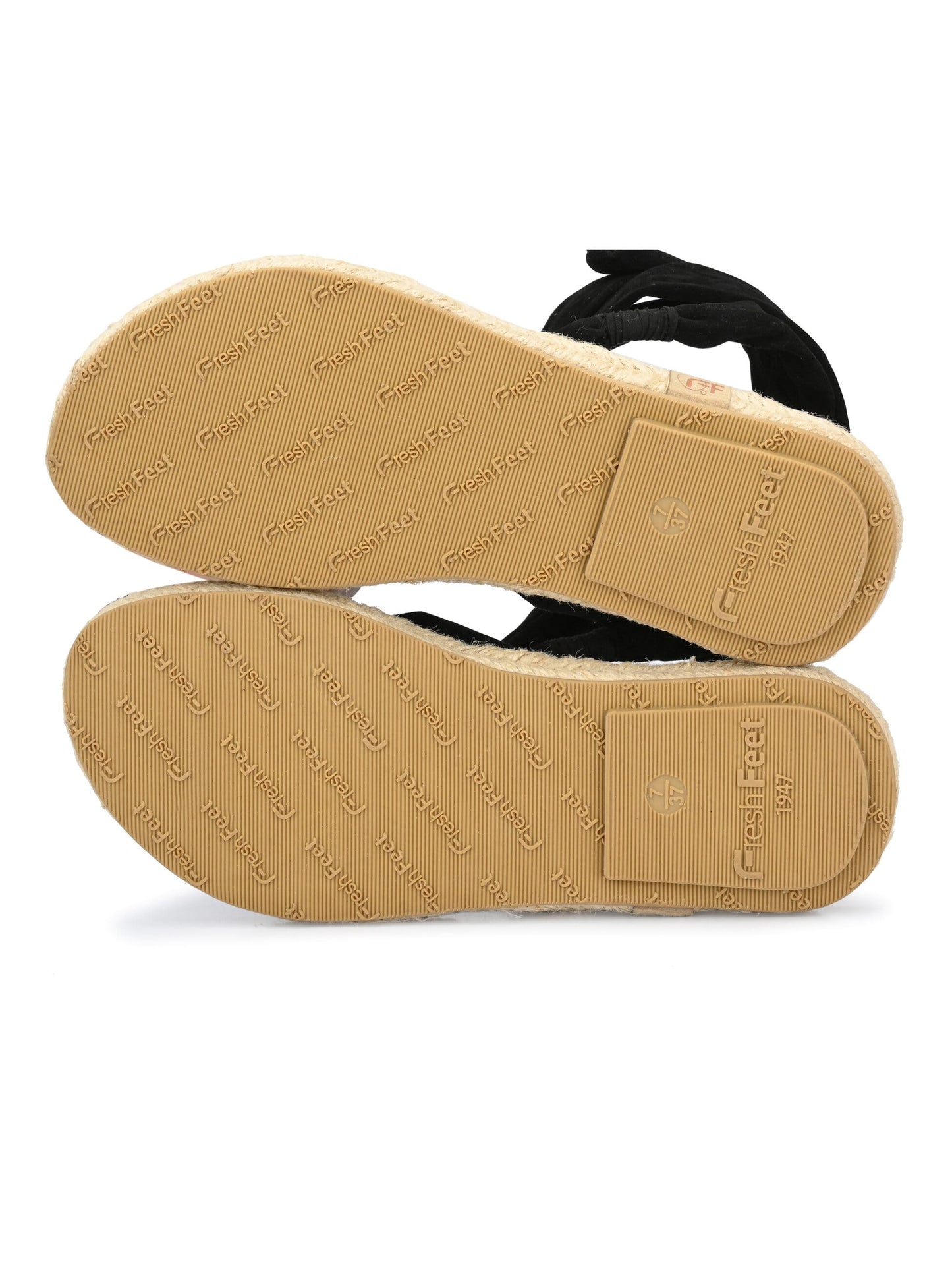 Saina Black Yoga Mat Sandals for Women