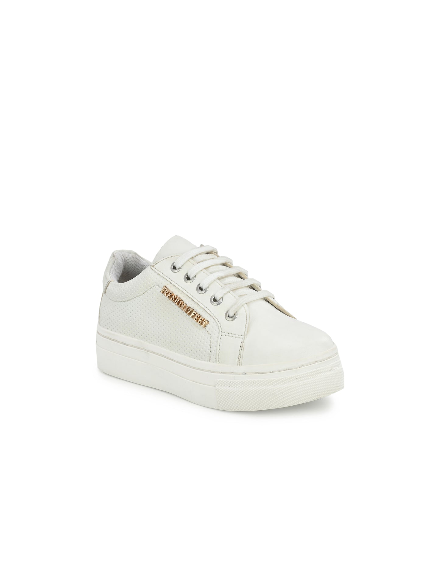 Ronaldo White Dual Size technology Shoes for Kids