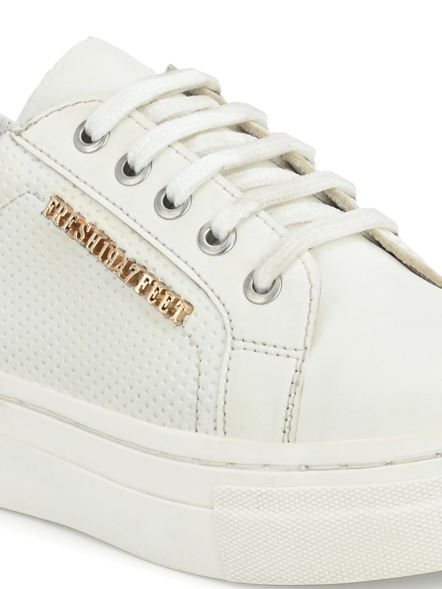 Ronaldo White Dual Size technology Shoes for Kids
