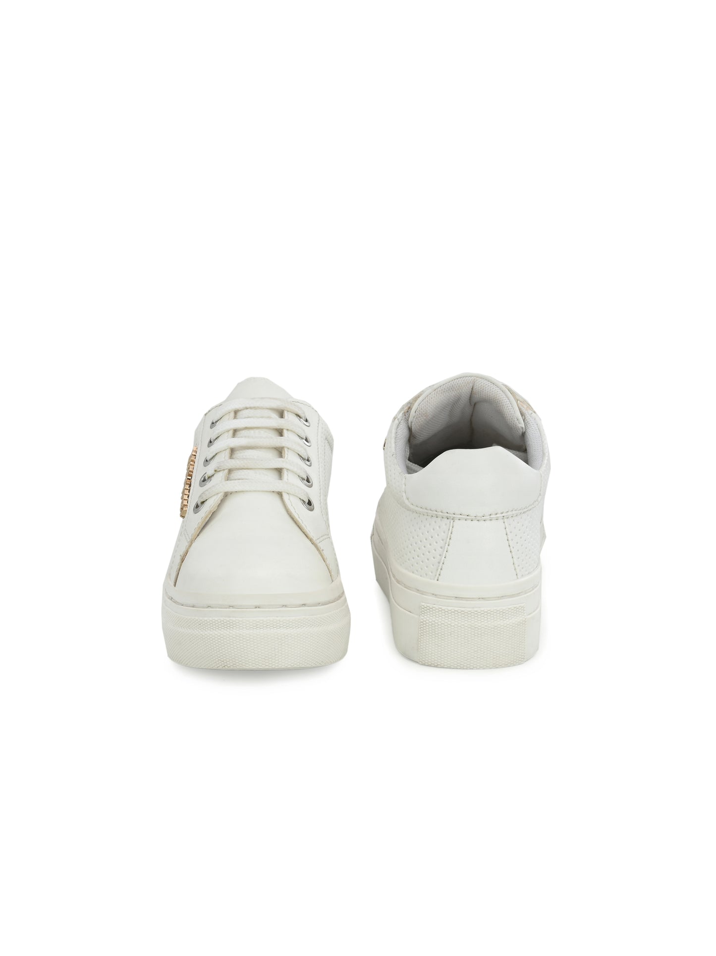 Ronaldo White Dual Size technology Shoes for Kids