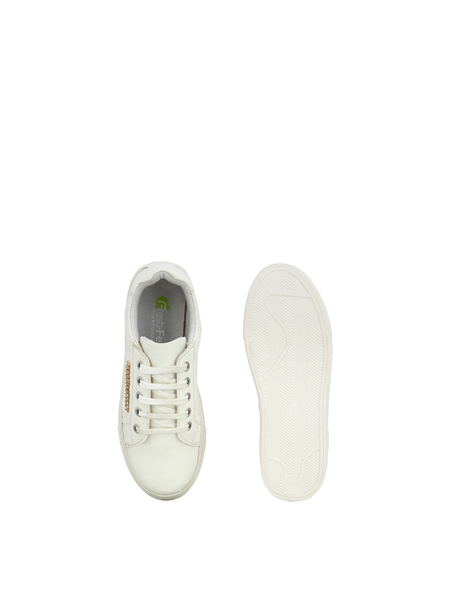 Ronaldo White Dual Size technology Shoes for Kids