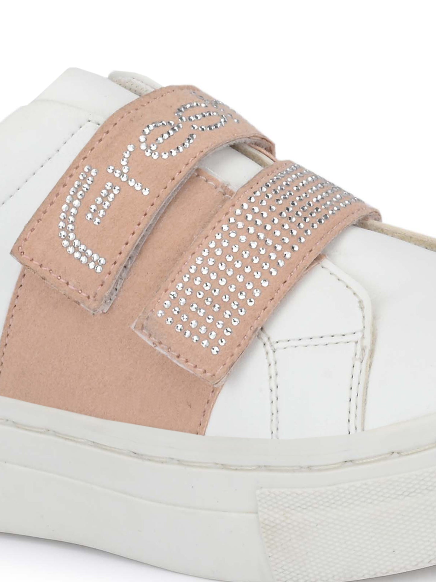 Niko White Pink Shoes for Kids