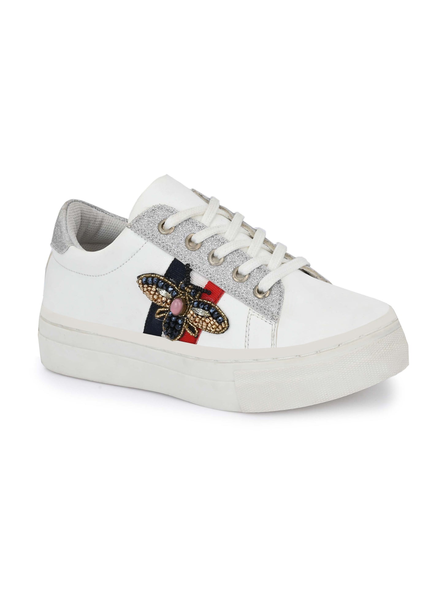 Nice White Dual Size technology Shoes for Kids