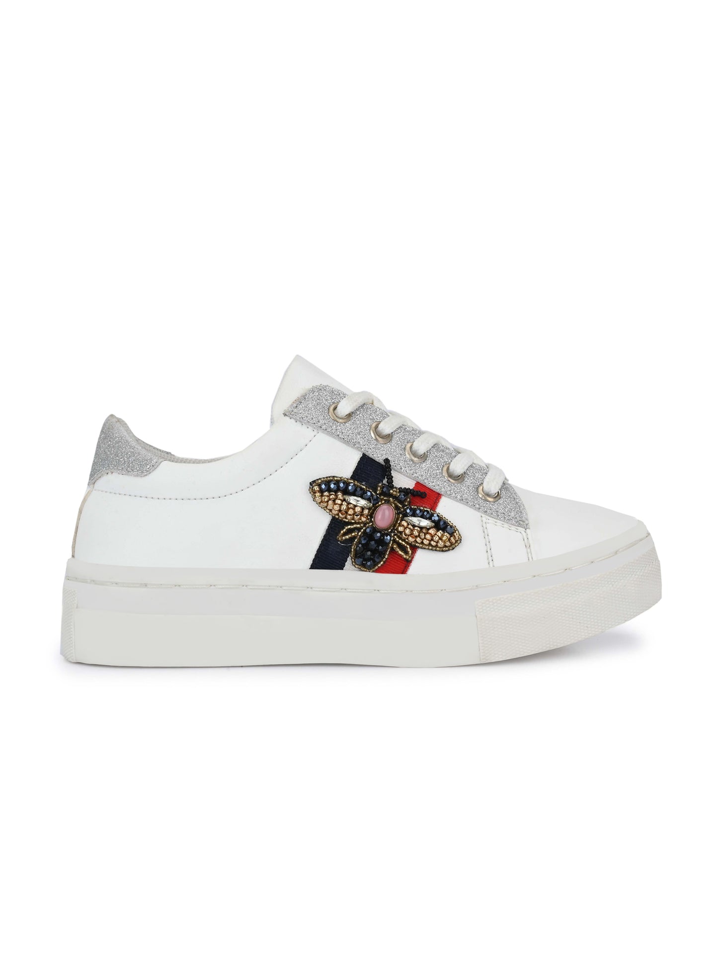 Nice White Dual Size technology Shoes for Kids