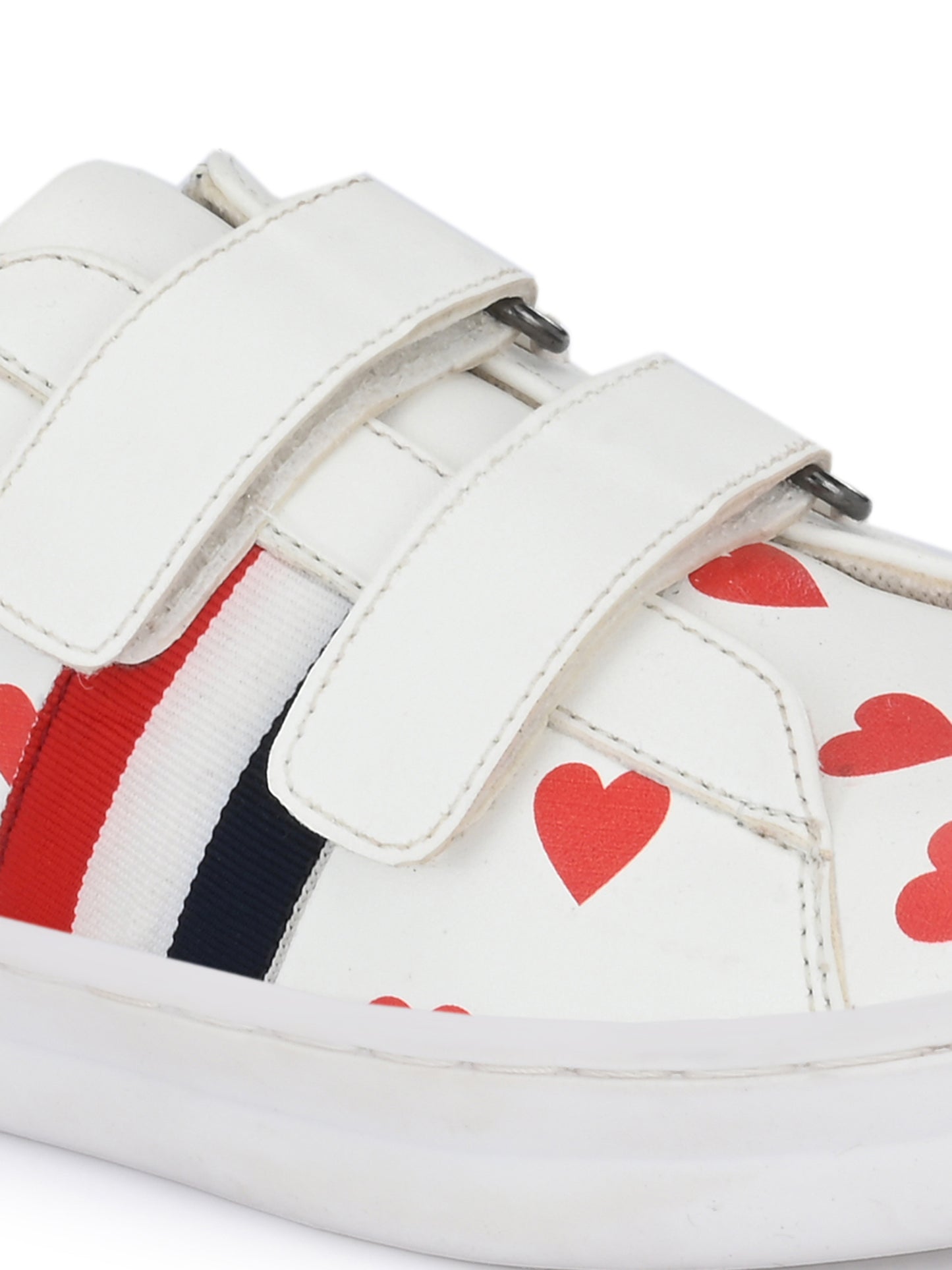 Charlotte White Dual Size Technology Sneakers for Kids