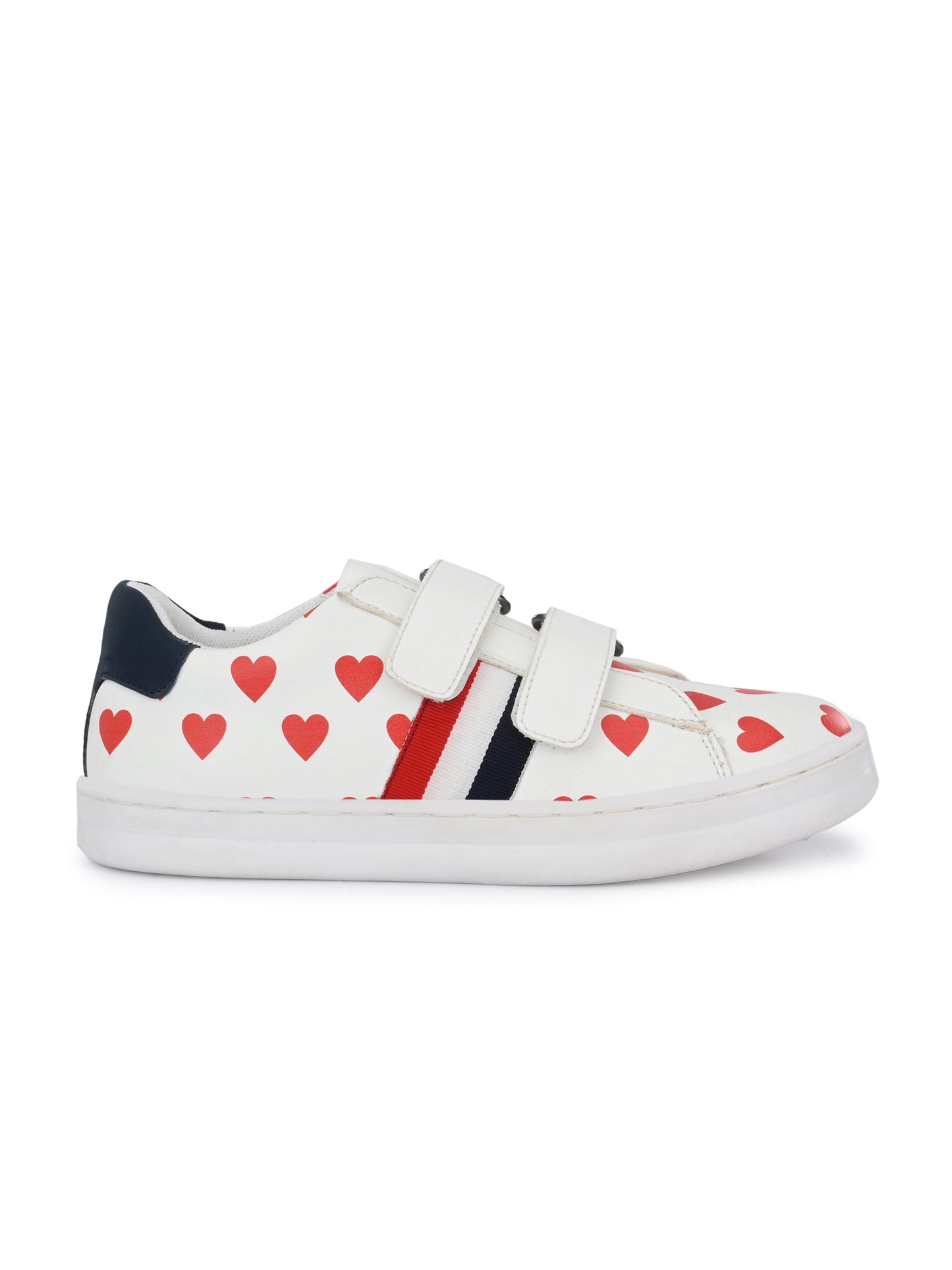 Charlotte White Dual Size Technology Sneakers for Kids