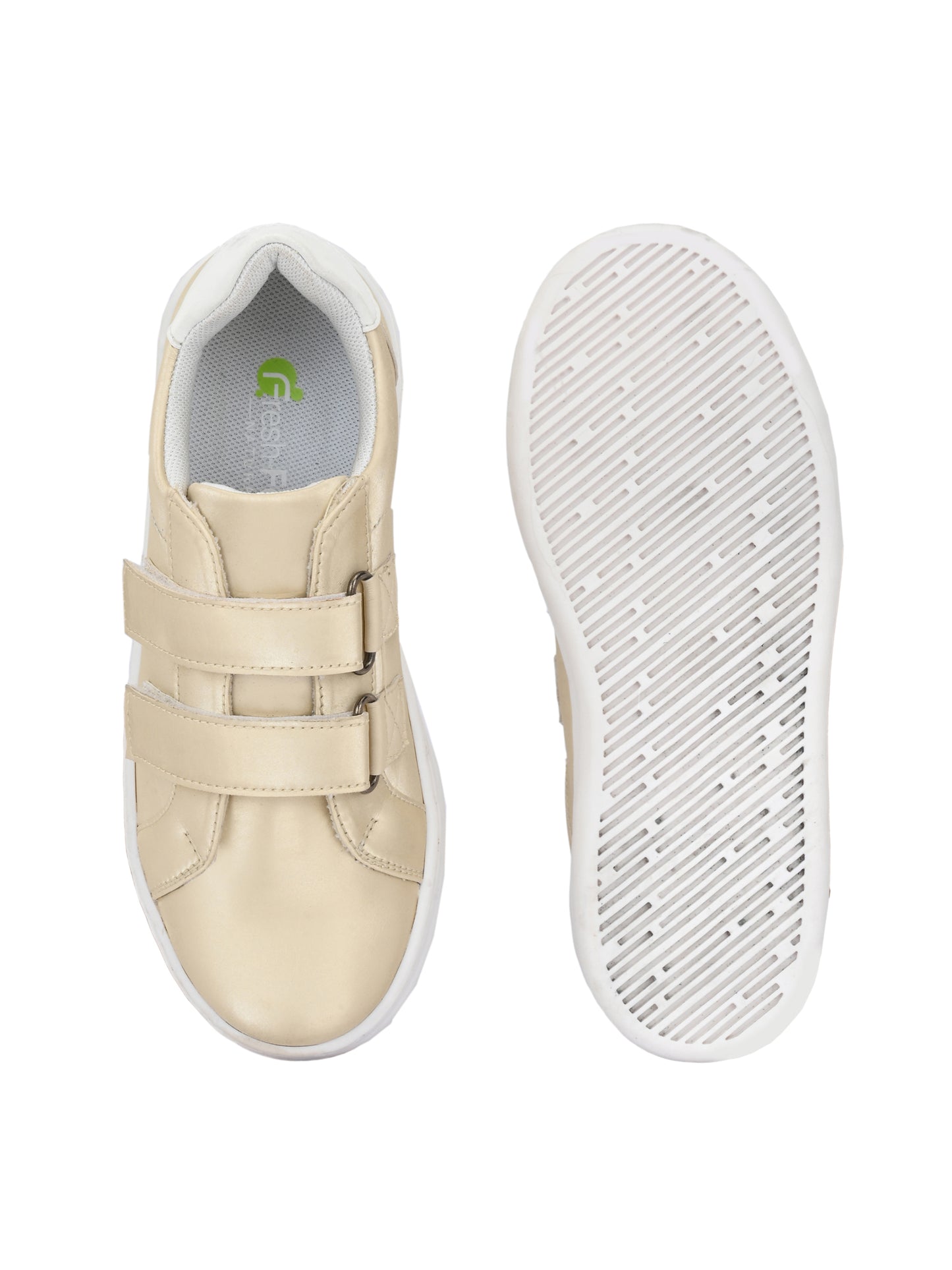 Chloe Gold Dual Size Technology Sneakers for Kids