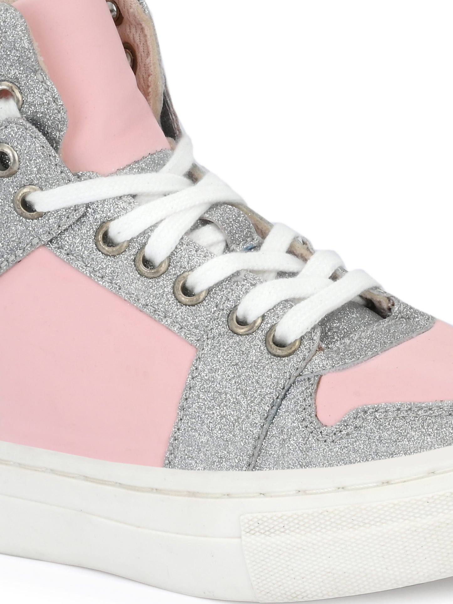 Nick Baby Pink Grey Dual Size technology Shoes for Kids
