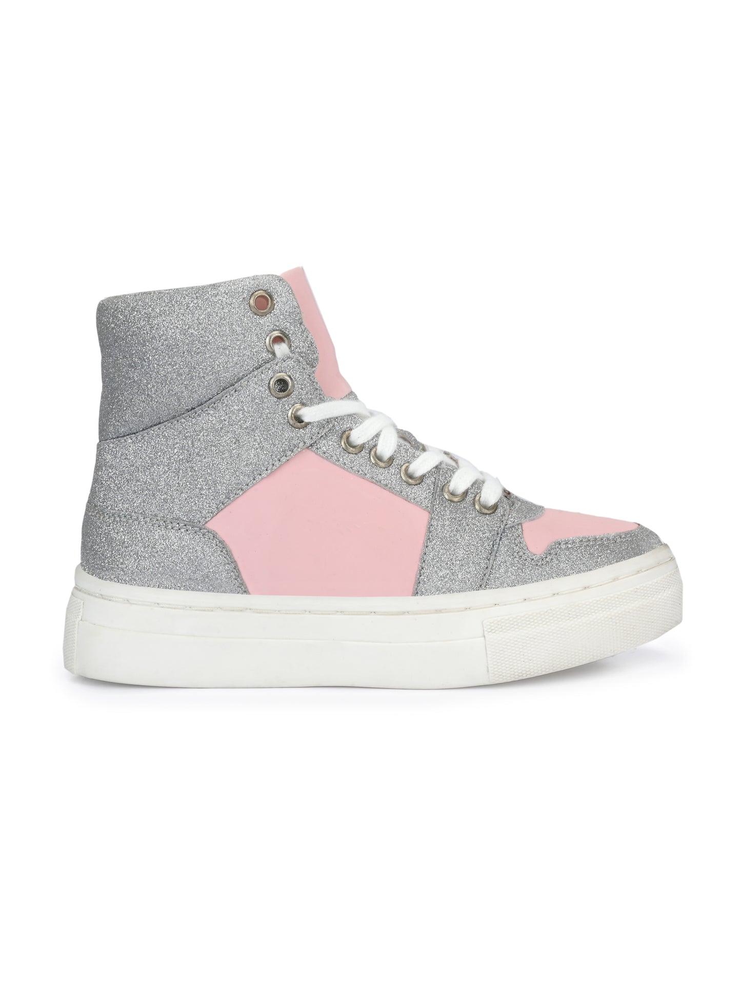 Nick Baby Pink Grey Dual Size technology Shoes for Kids