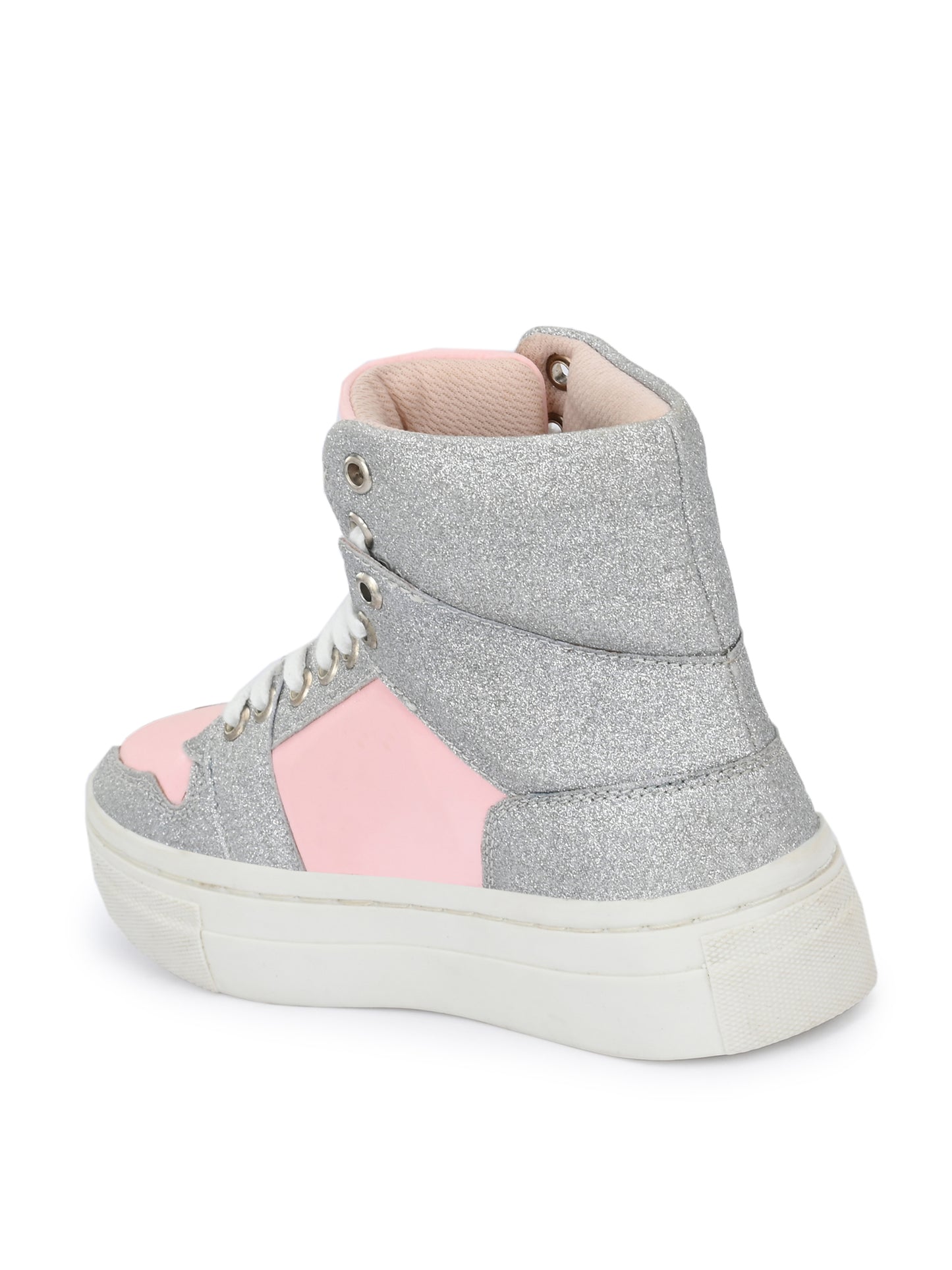 Nick Baby Pink Grey Dual Size technology Shoes for Kids