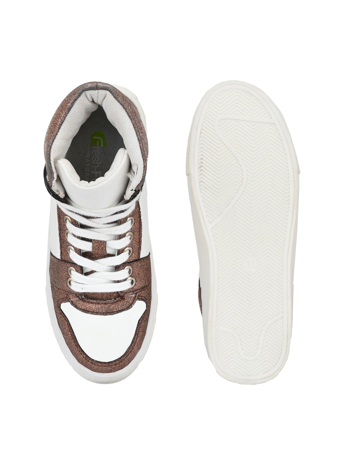 Nick Copper White Dual Size technology Shoes for Kids