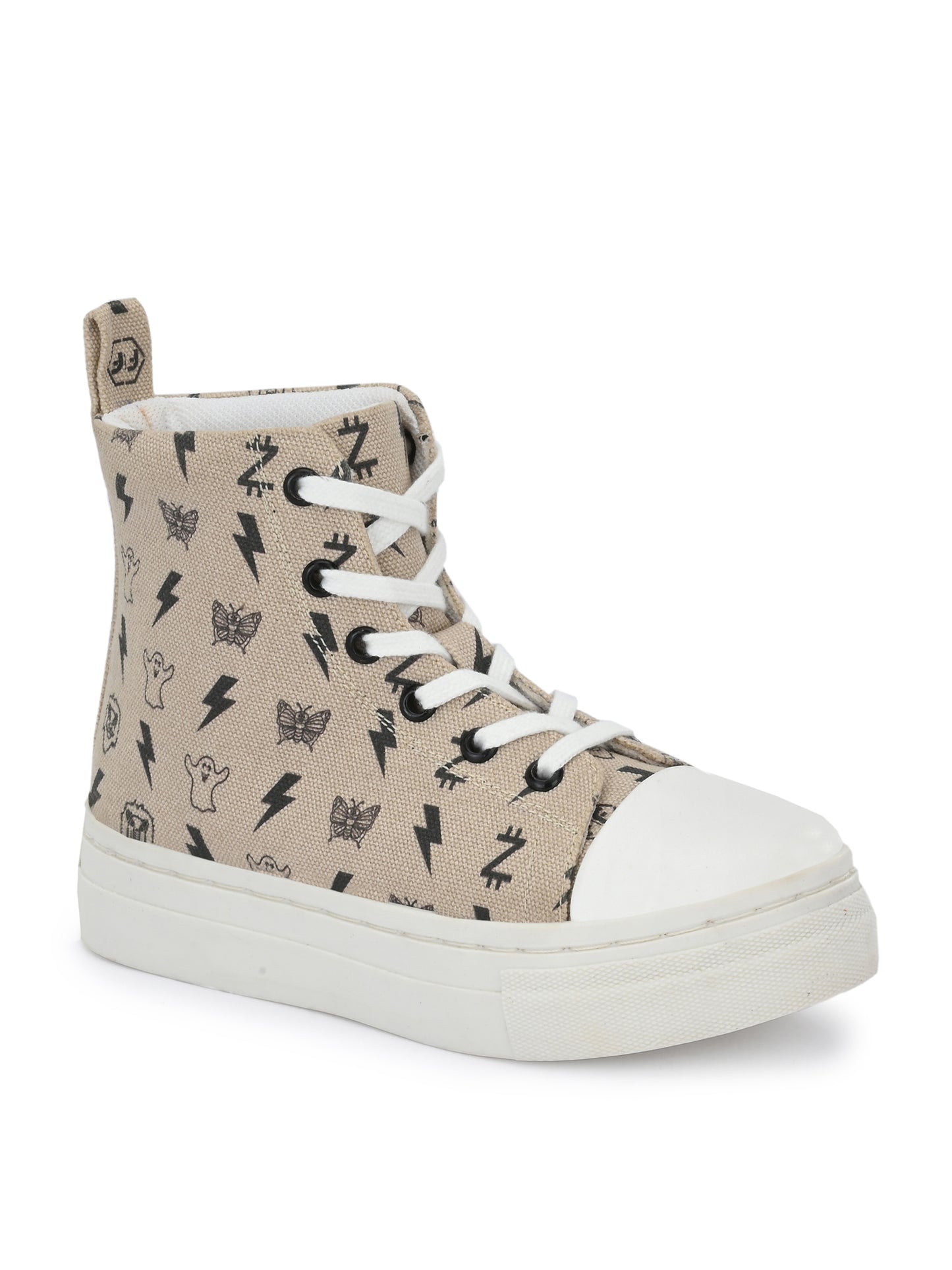 Ninja Beige Dual Size technology Shoes for Kids