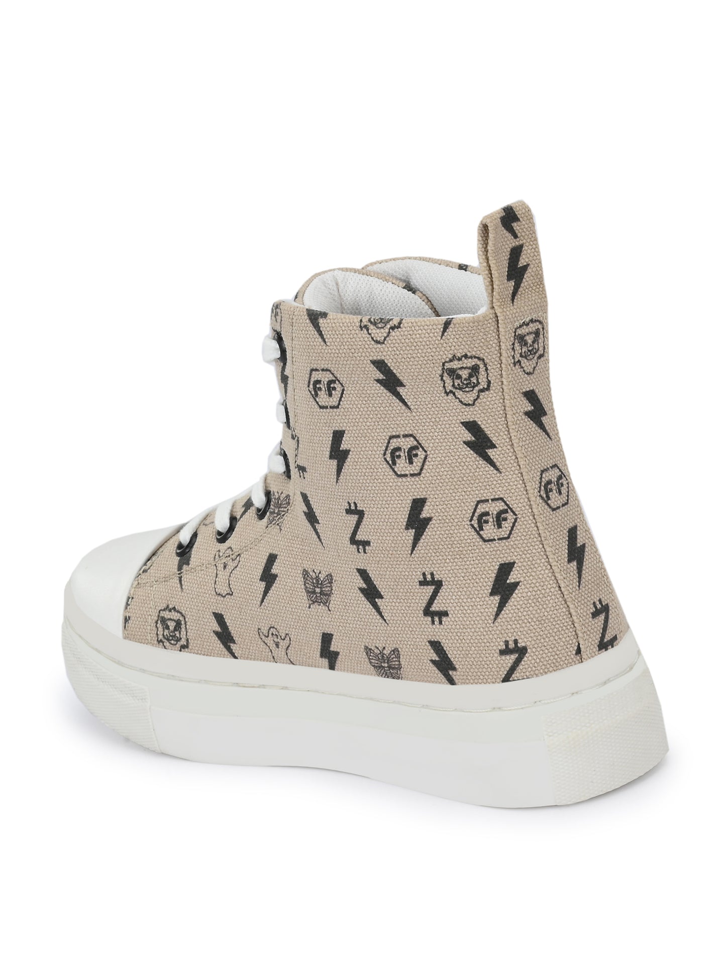 Ninja Beige Dual Size technology Shoes for Kids