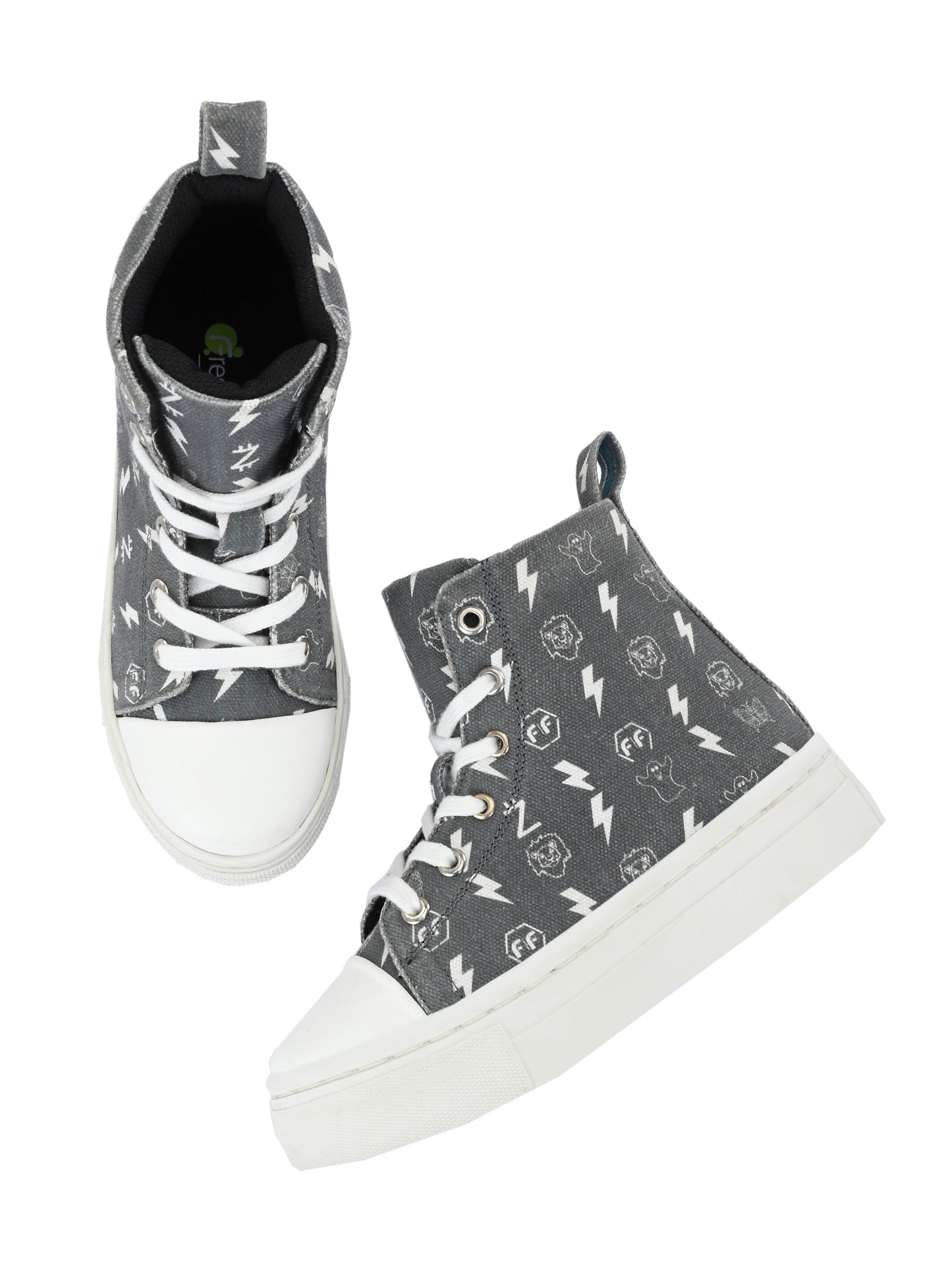 Ninja Dark Green Dual Size technology Shoes for Kids