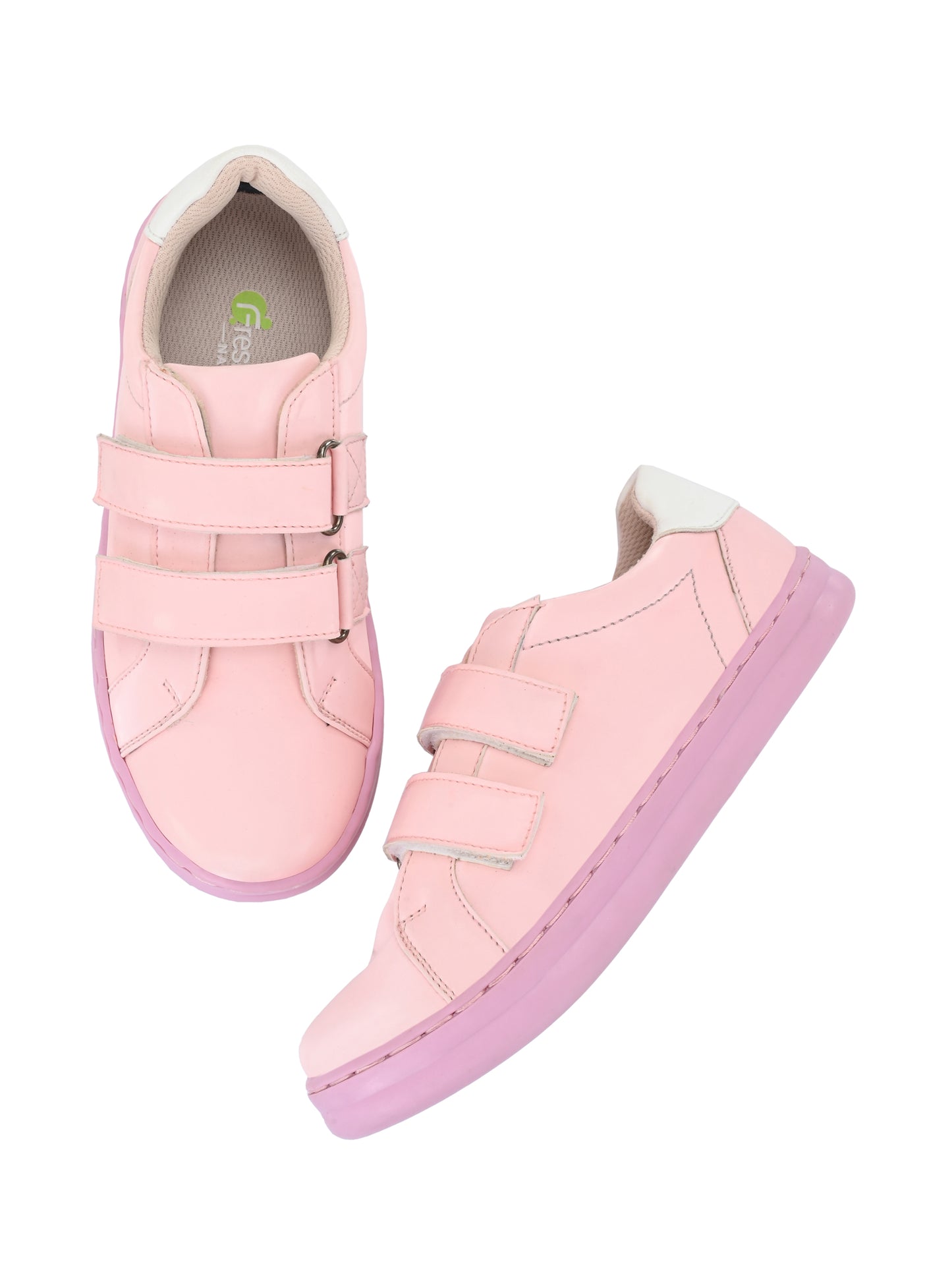 Chloe Pink Dual Size Technology Sneakers for Kids