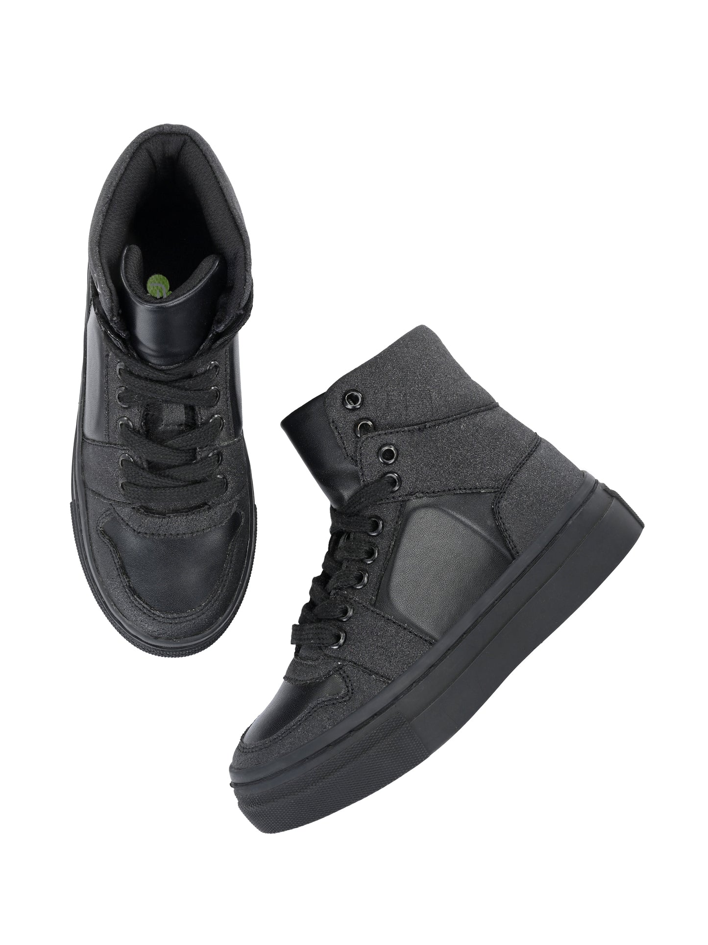 Nick Black Dual Size technology Shoes for Kids