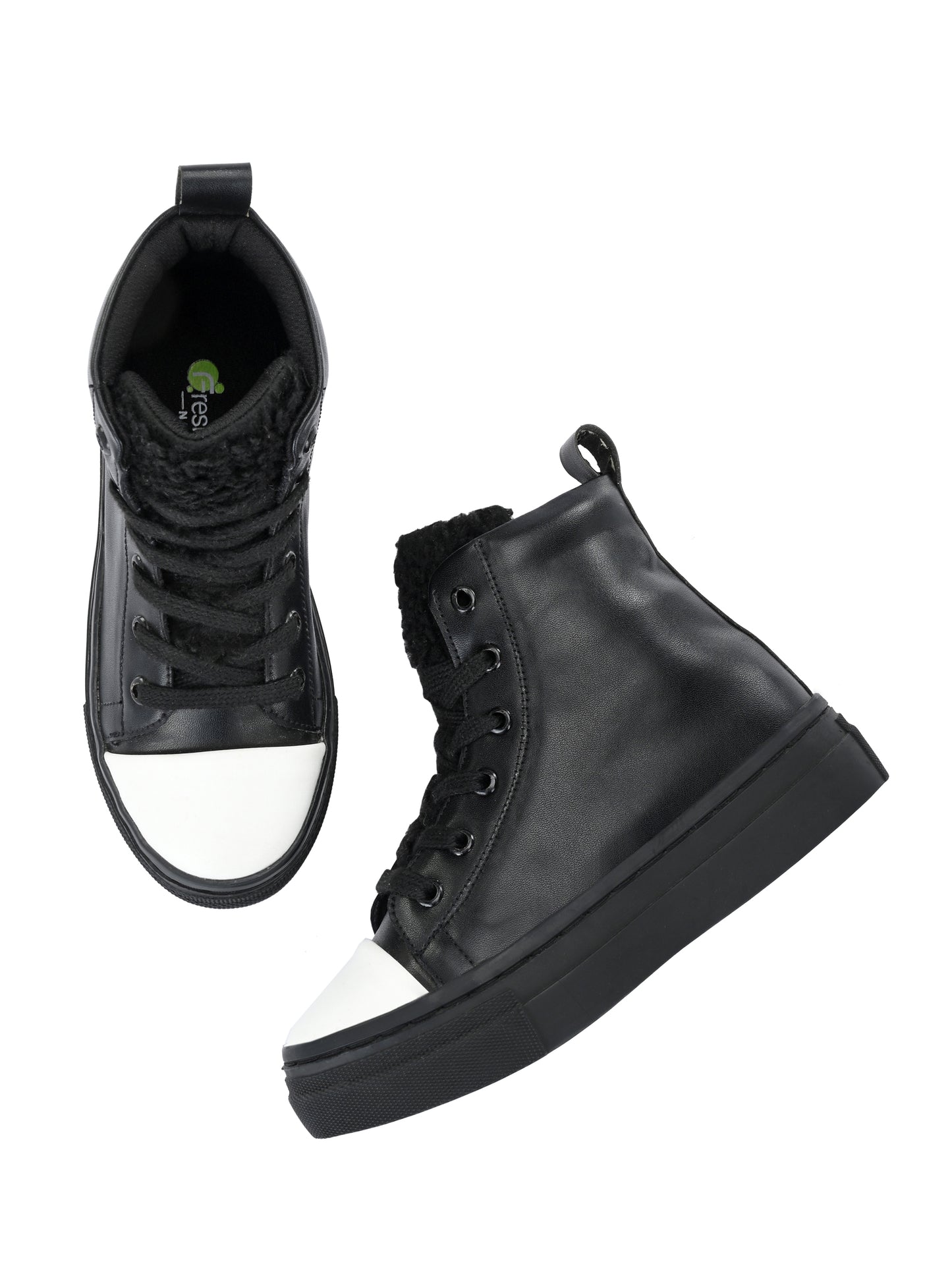 Ninja Black Dual Size technology Shoes for Kids