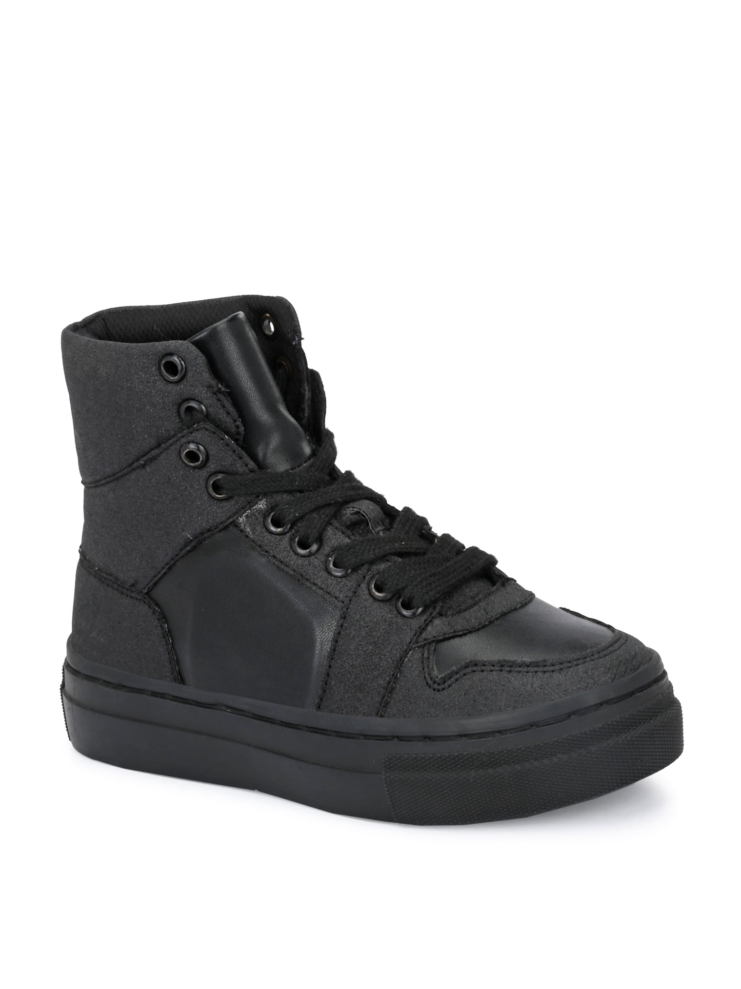 Nick Black Dual Size technology Shoes for Kids