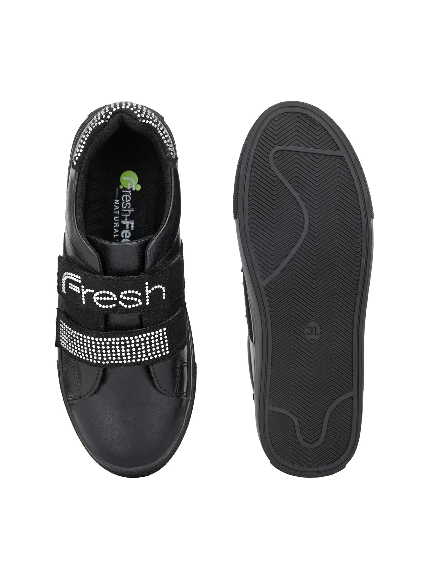 Niko Black Dual Size technology Shoes for Kids