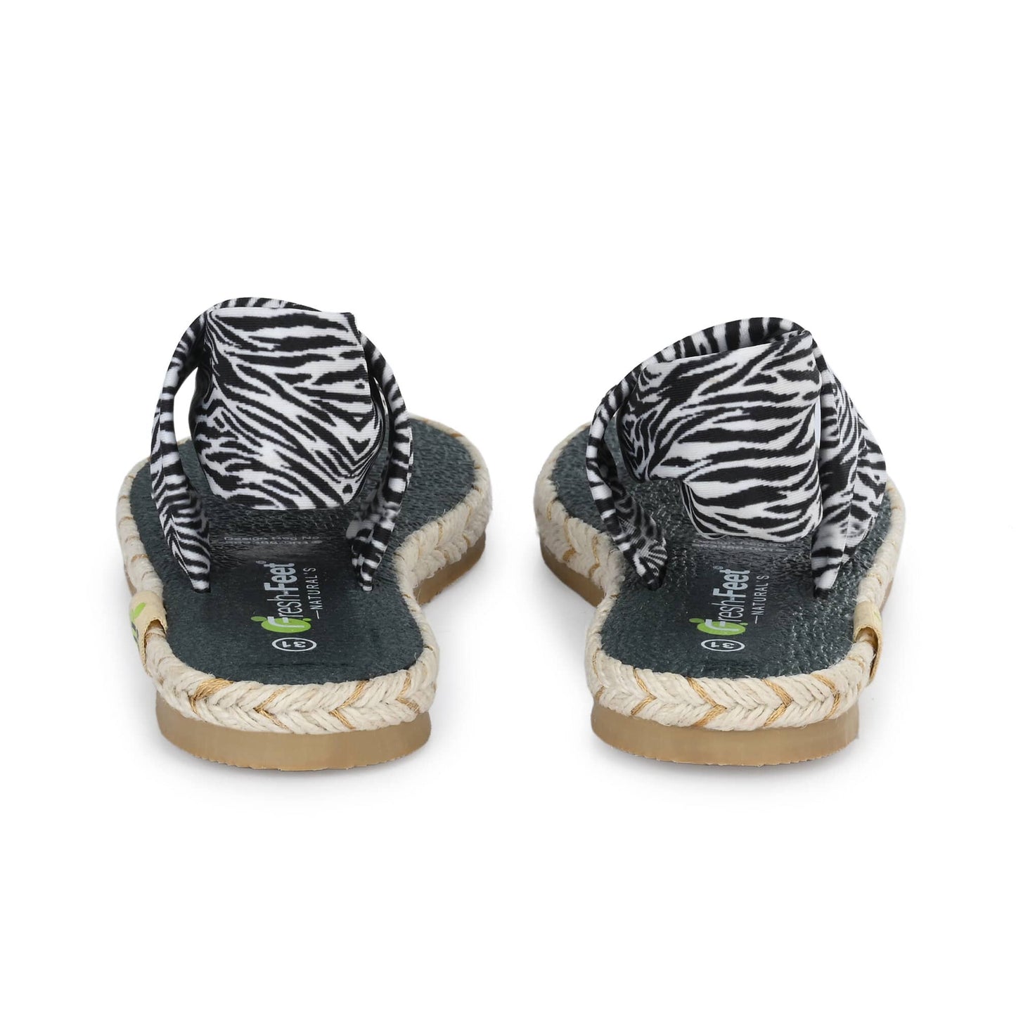 Cinderella Zebra Print Yoga Mat Sandals For Kids