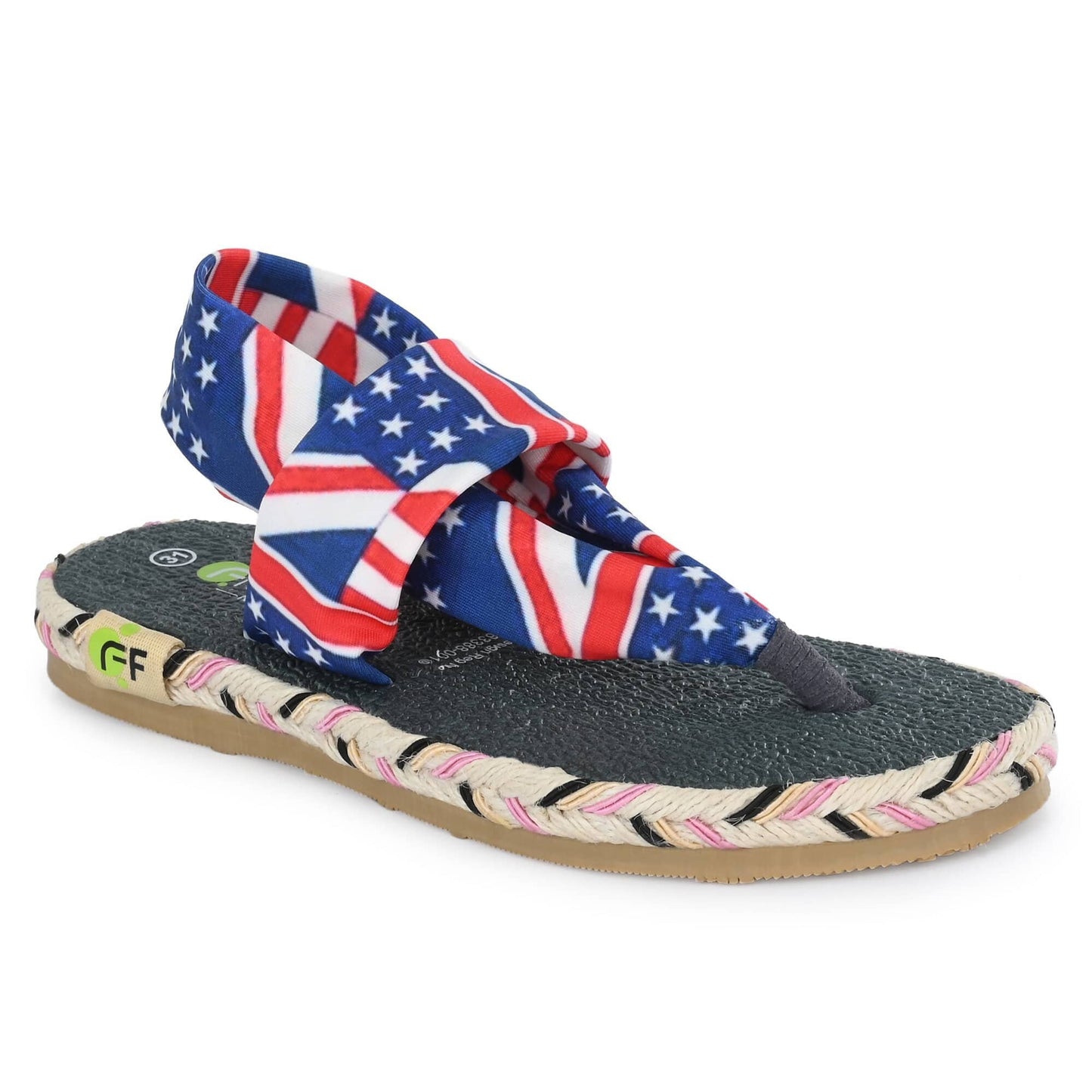 Cinderella American Print Yoga Mat Sandals for Kids