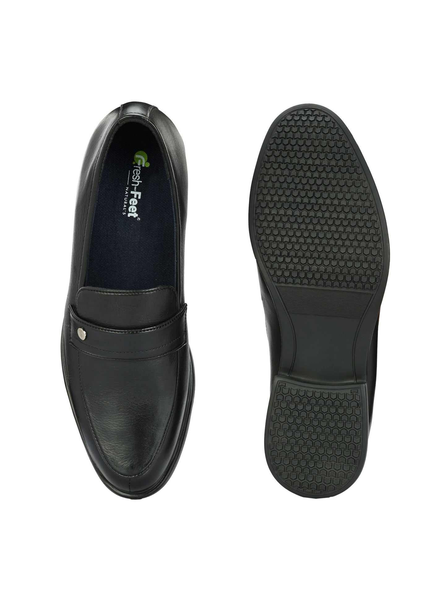 Milo Black Formal Slip-on Shoes For Men