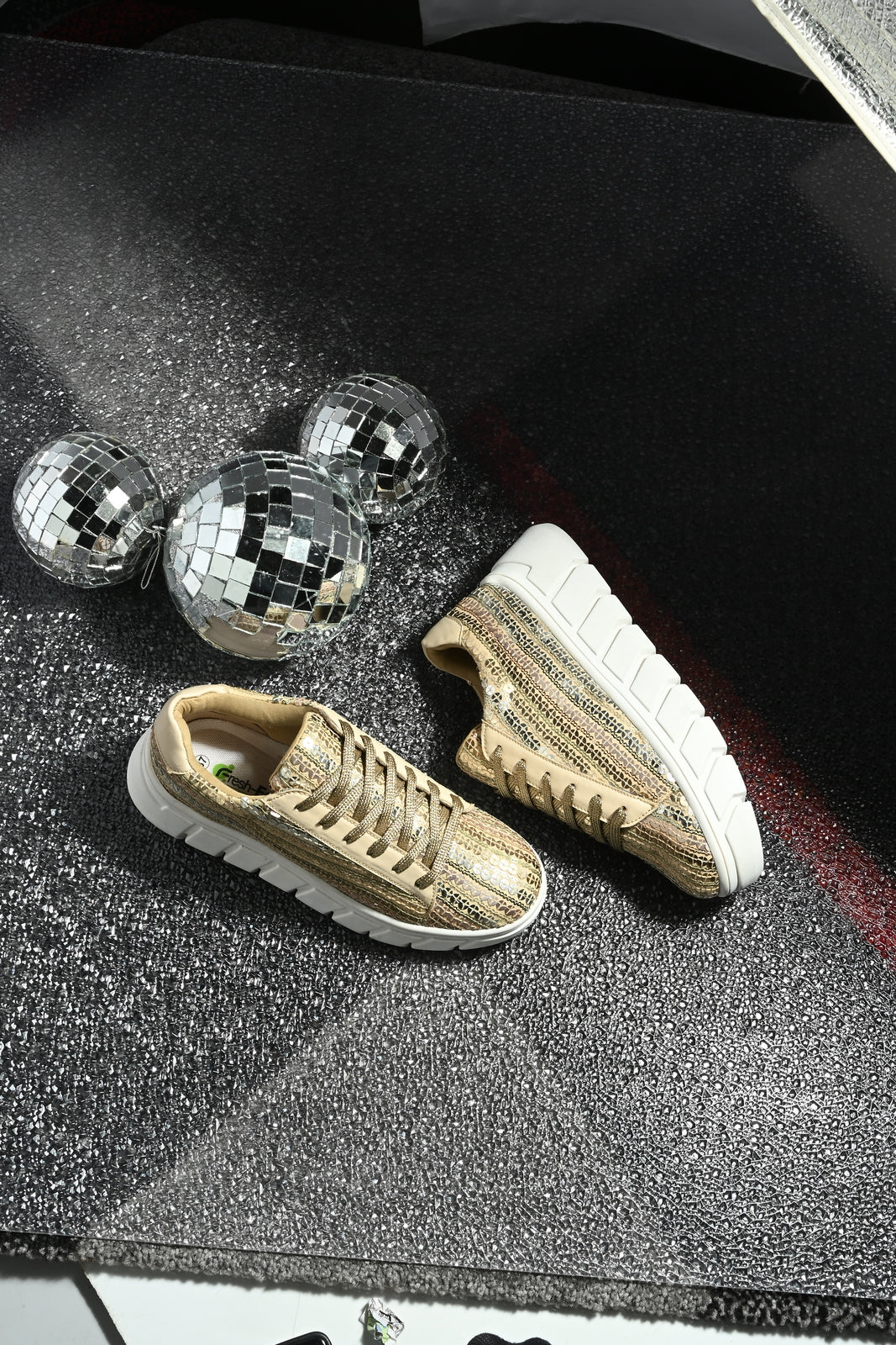 Golden Sequence Customized Ethnic Sneakers