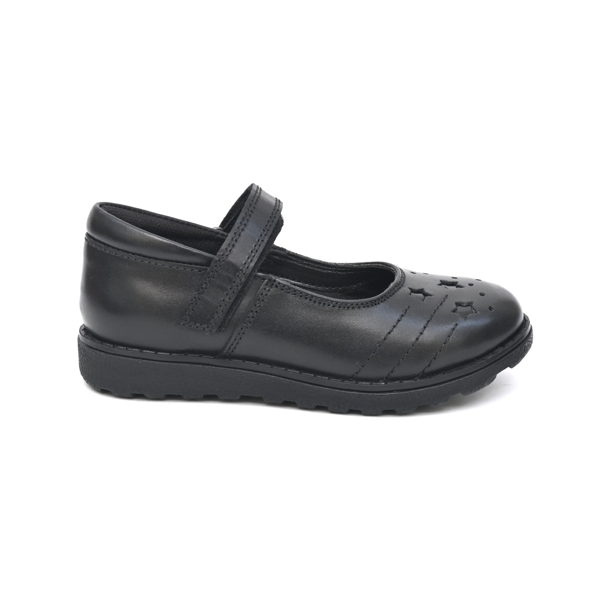 AENNA Genuine Leather Black Dual Size technology School Shoes - Fresh Feet