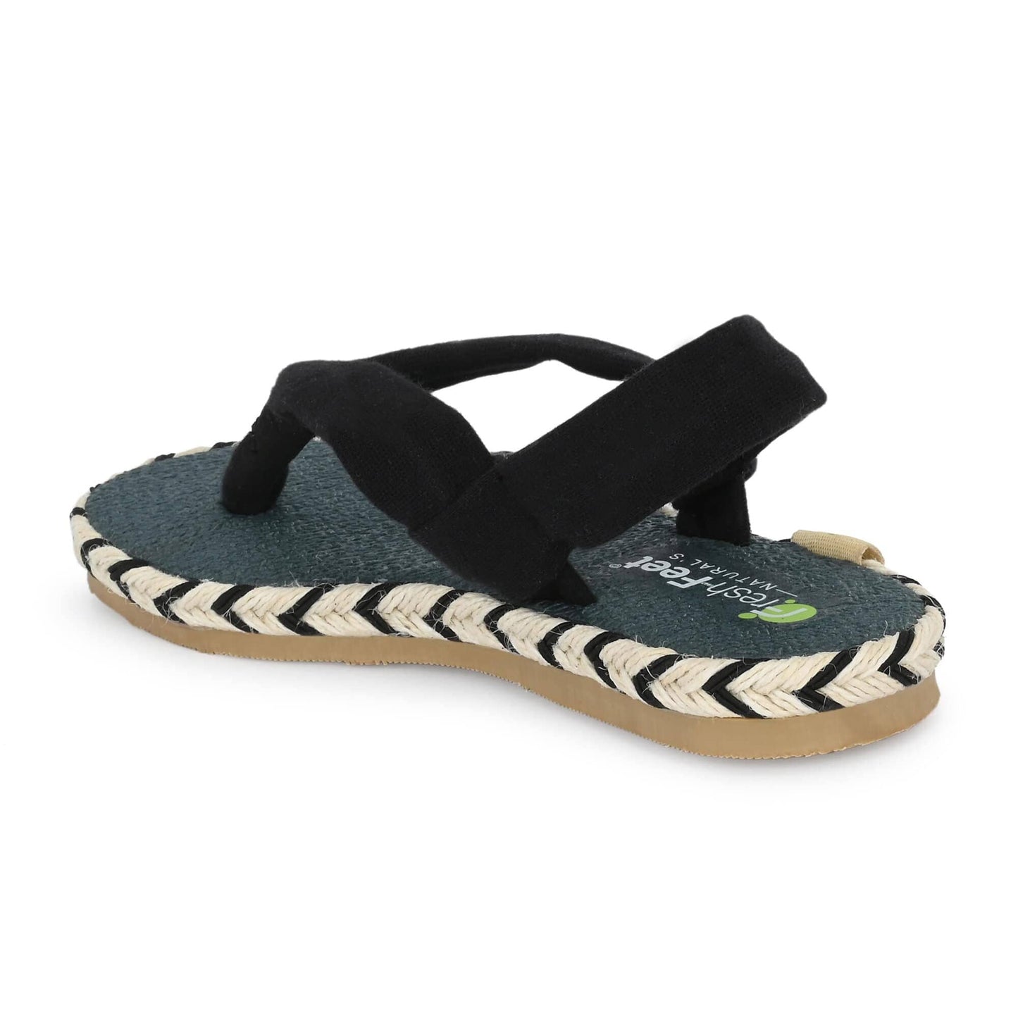 Alexa Black Yoga Mat Sandals for Kids - Fresh Feet