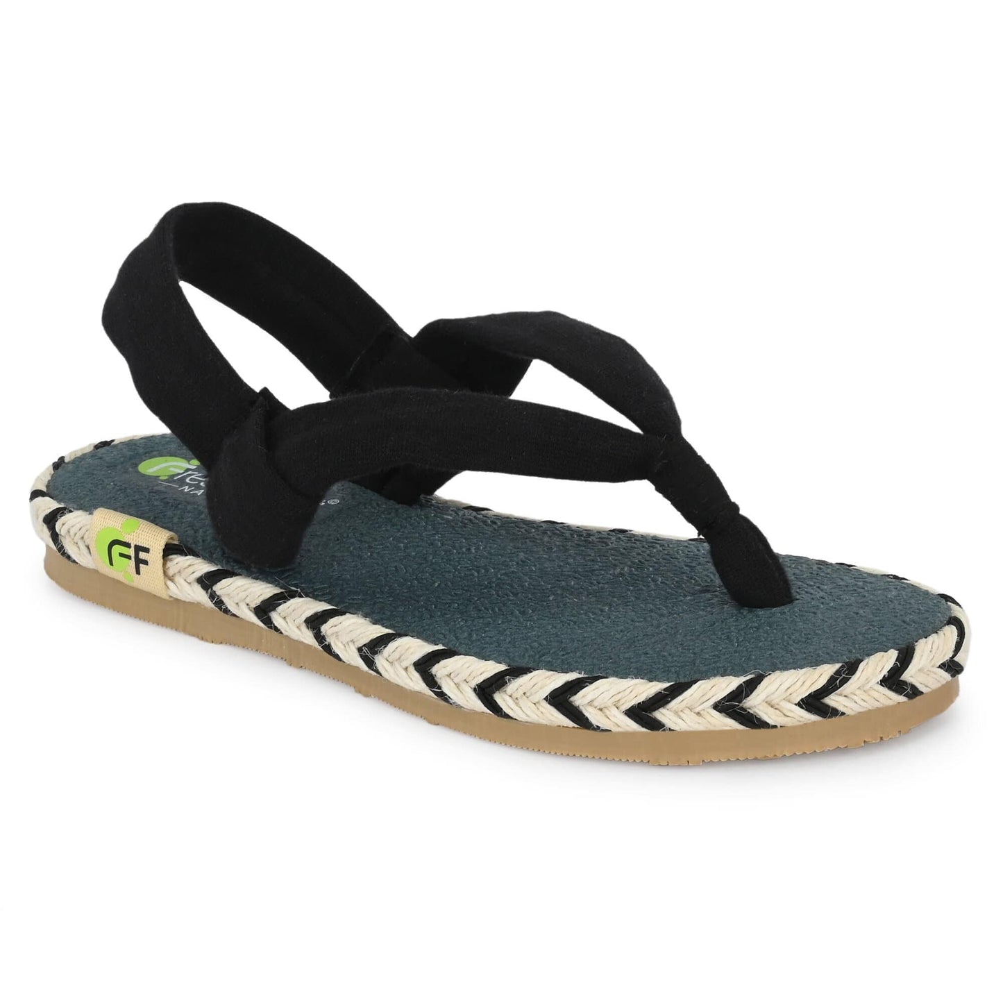 Alexa Black Yoga Mat Sandals for Kids - Fresh Feet
