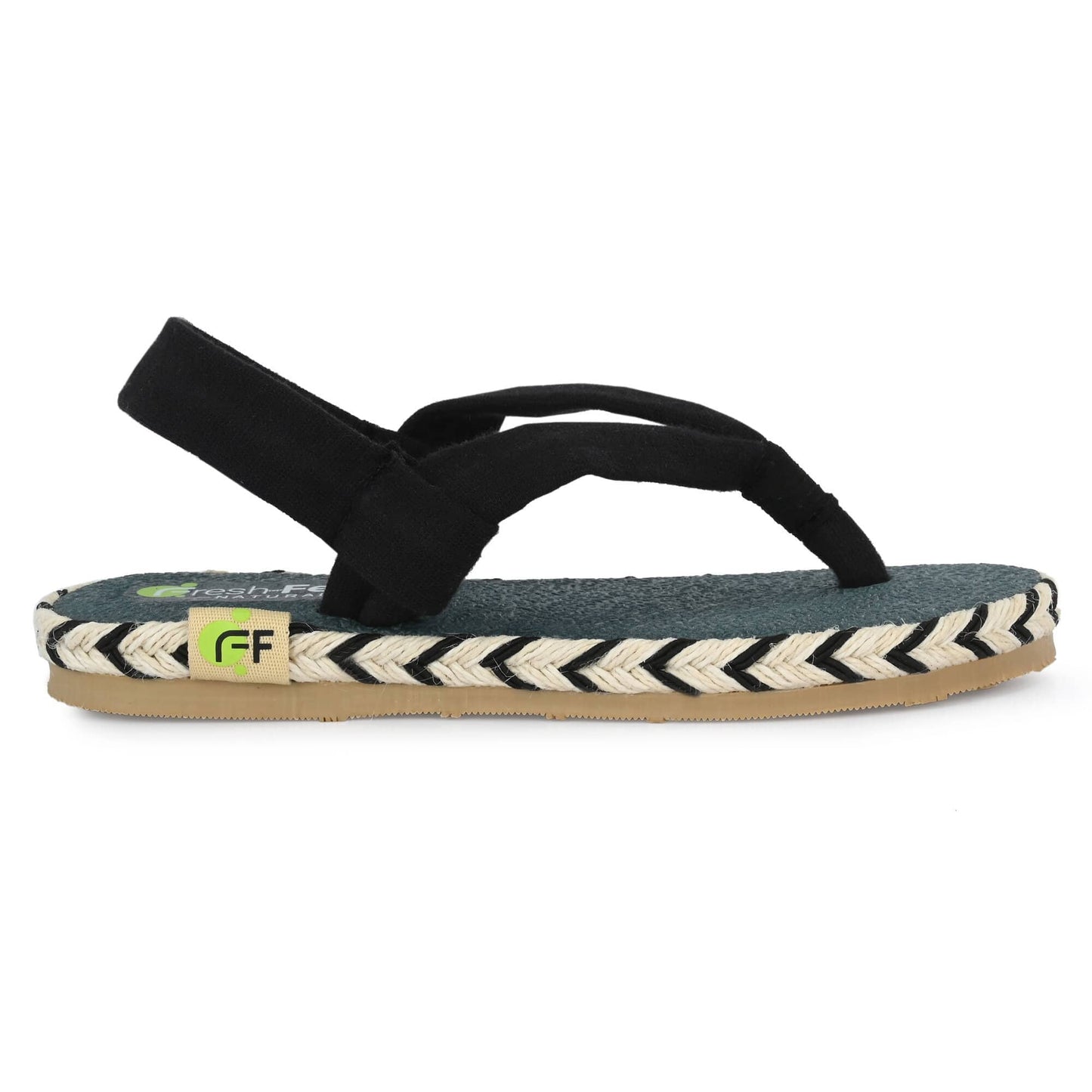 Alexa Black Yoga Mat Sandals for Kids - Fresh Feet